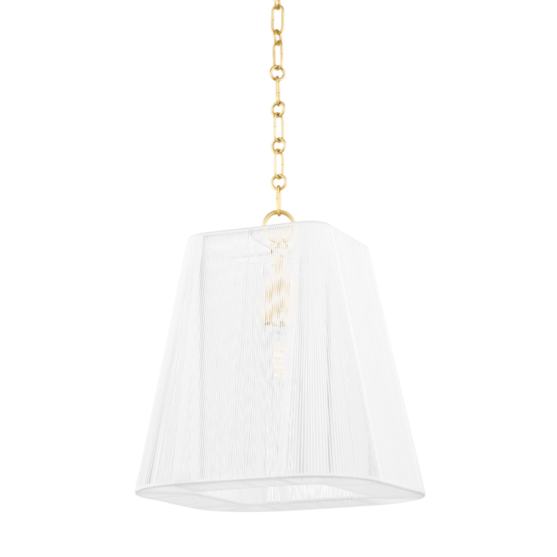 Verona Beach 1 Light 13.75 inch Aged Brass Pendant Ceiling Light, Square/Rectangle