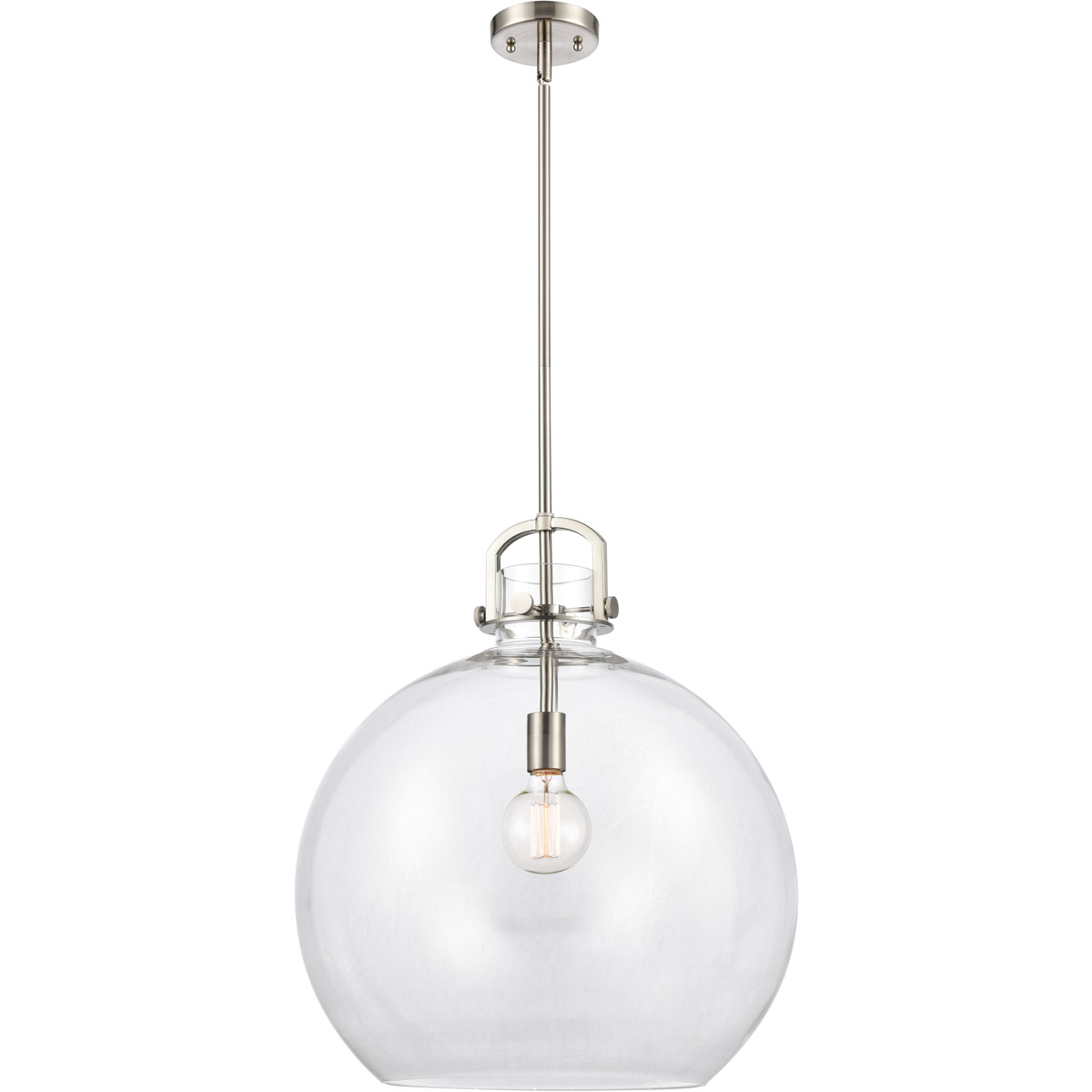 Newton Sphere 1 Light 18 inch Brushed Satin Nickel Pendant Ceiling Light