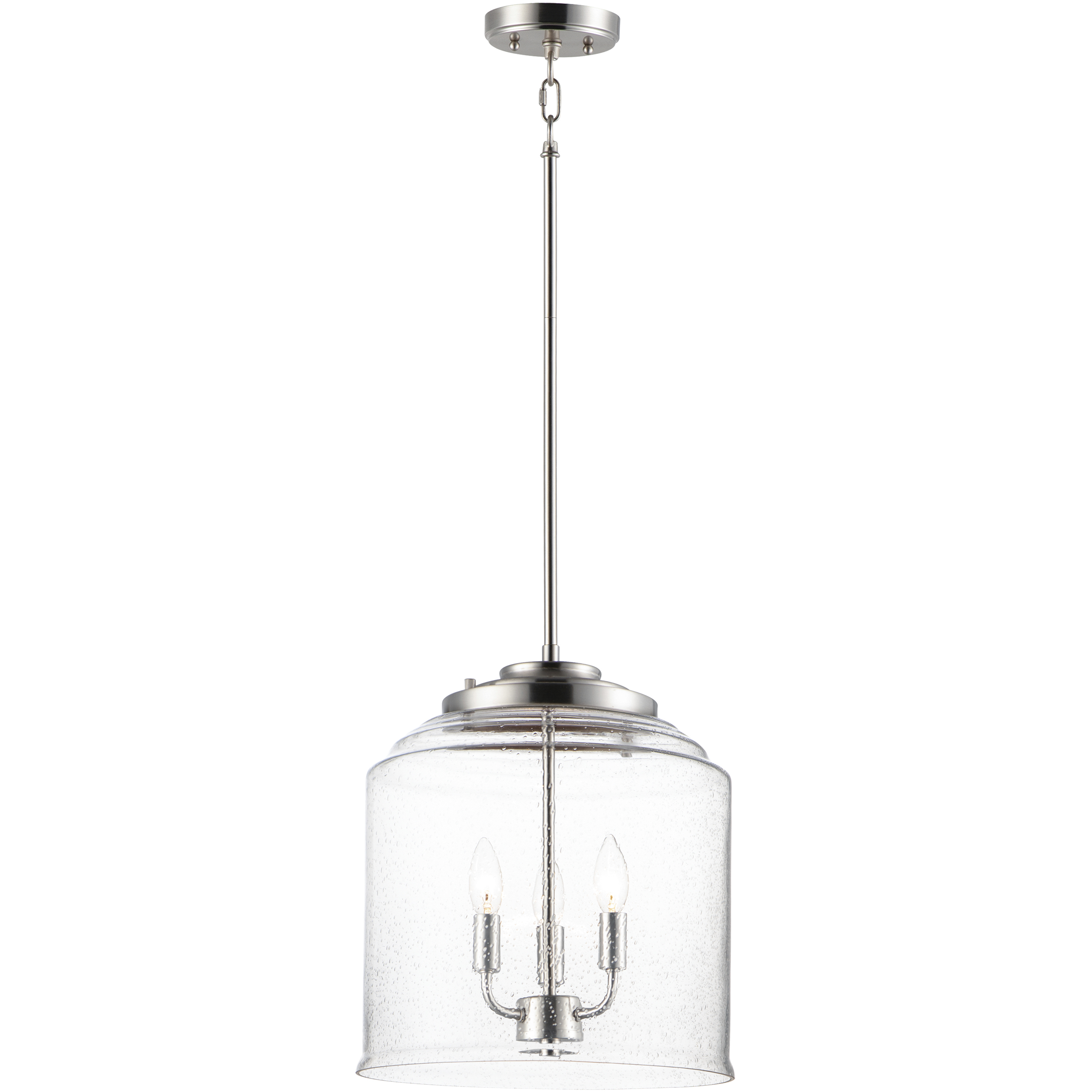 Acadia 3 Light 13.75 inch Satin Nickel Multi-Light Pendant Ceiling Light