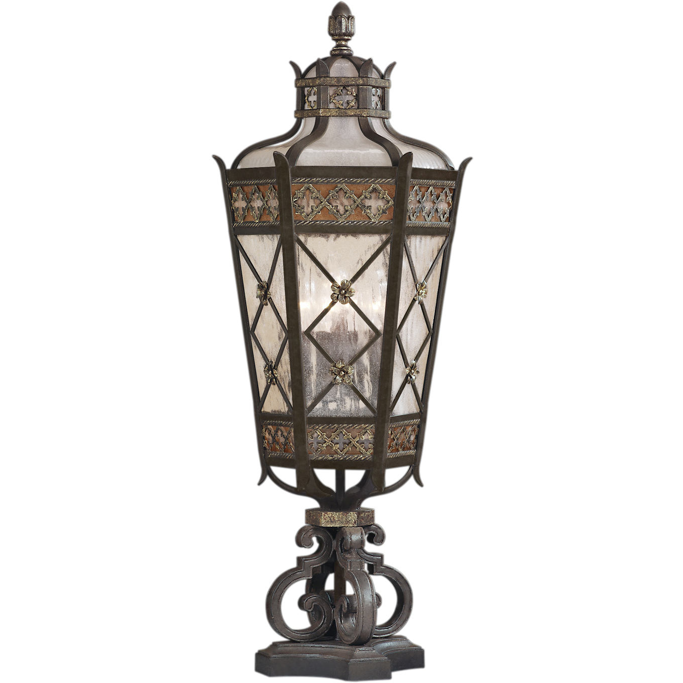 Chateau Outdoor 5 Light 35 inch Bronze Outdoor Pier Mount