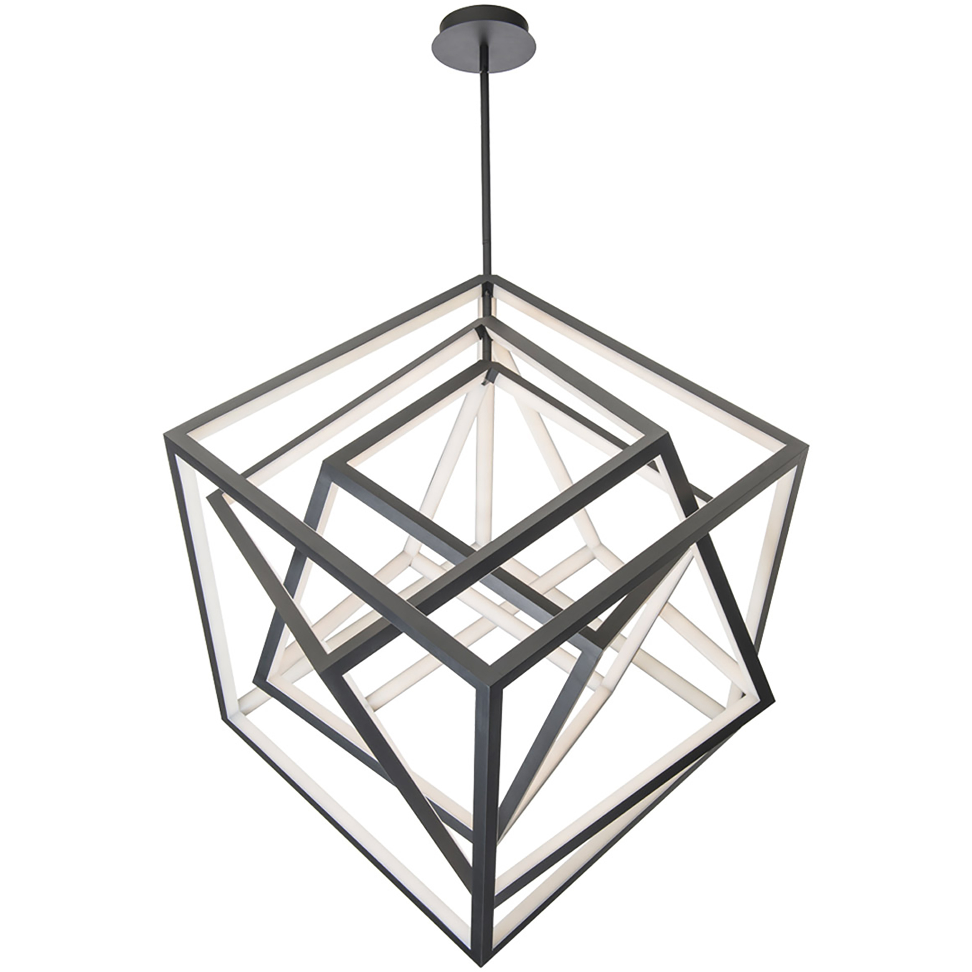 Atlas LED 50 inch Black Chandelier Ceiling Light, dweLED