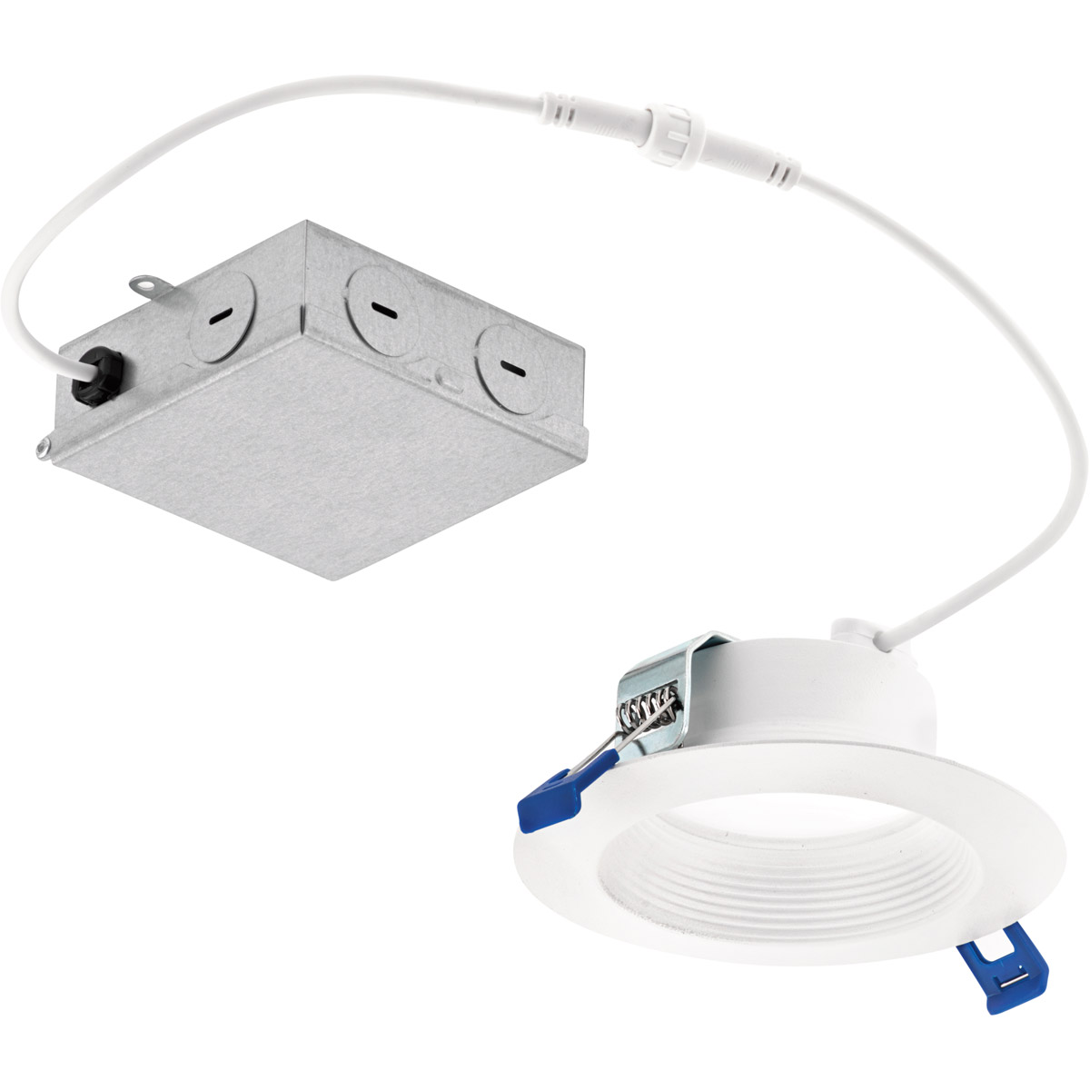 Direct To Ceiling Recessed Textured White Downlight