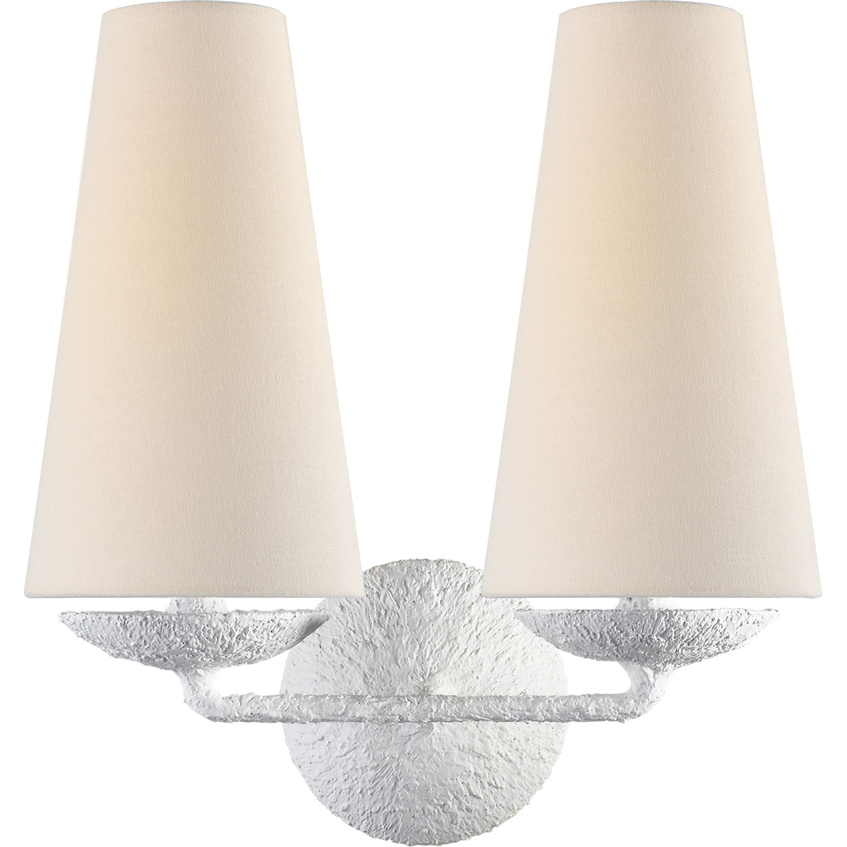 Visual Comfort AERIN Fontaine 2 Light 13 inch Plaster Double Sconce Wall Light ARN2202PL-L - Open Box