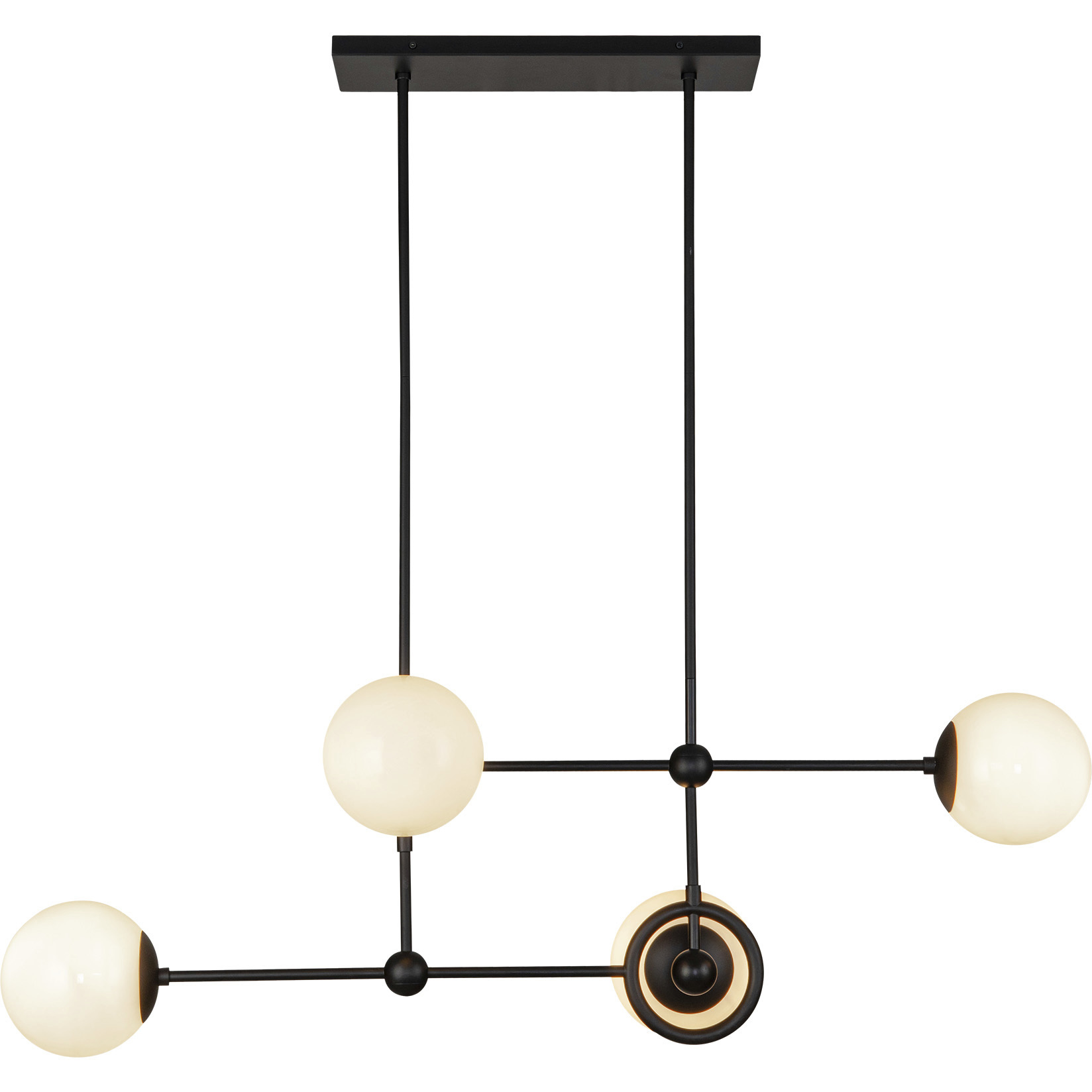 Alora Mood Fiore 4 Light 16.63 inch Matte Black Chandelier Ceiling Light