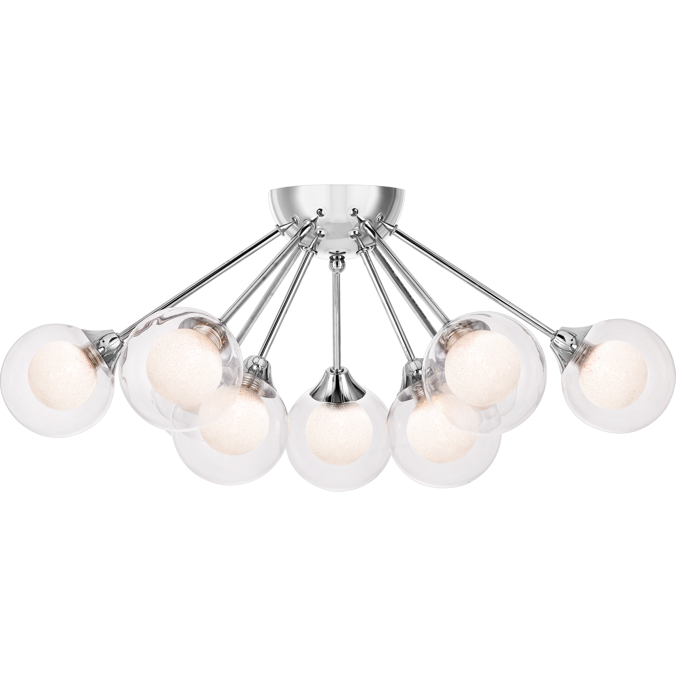 Spellbound 9 Light 22 inch Polished Chrome Semi-Flush Mount Ceiling Light