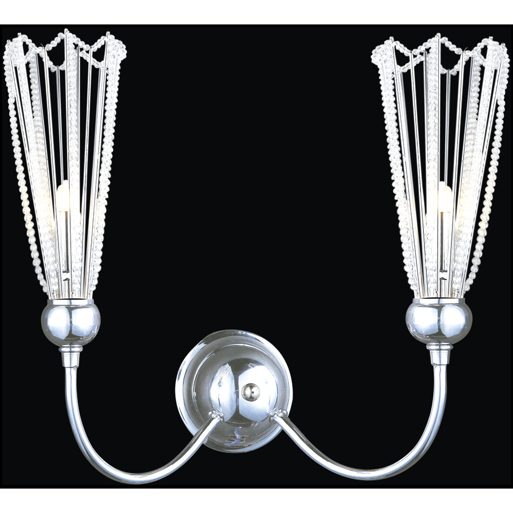 Medallion 2 Light 15 inch Silver Wall Sconce Wall Light