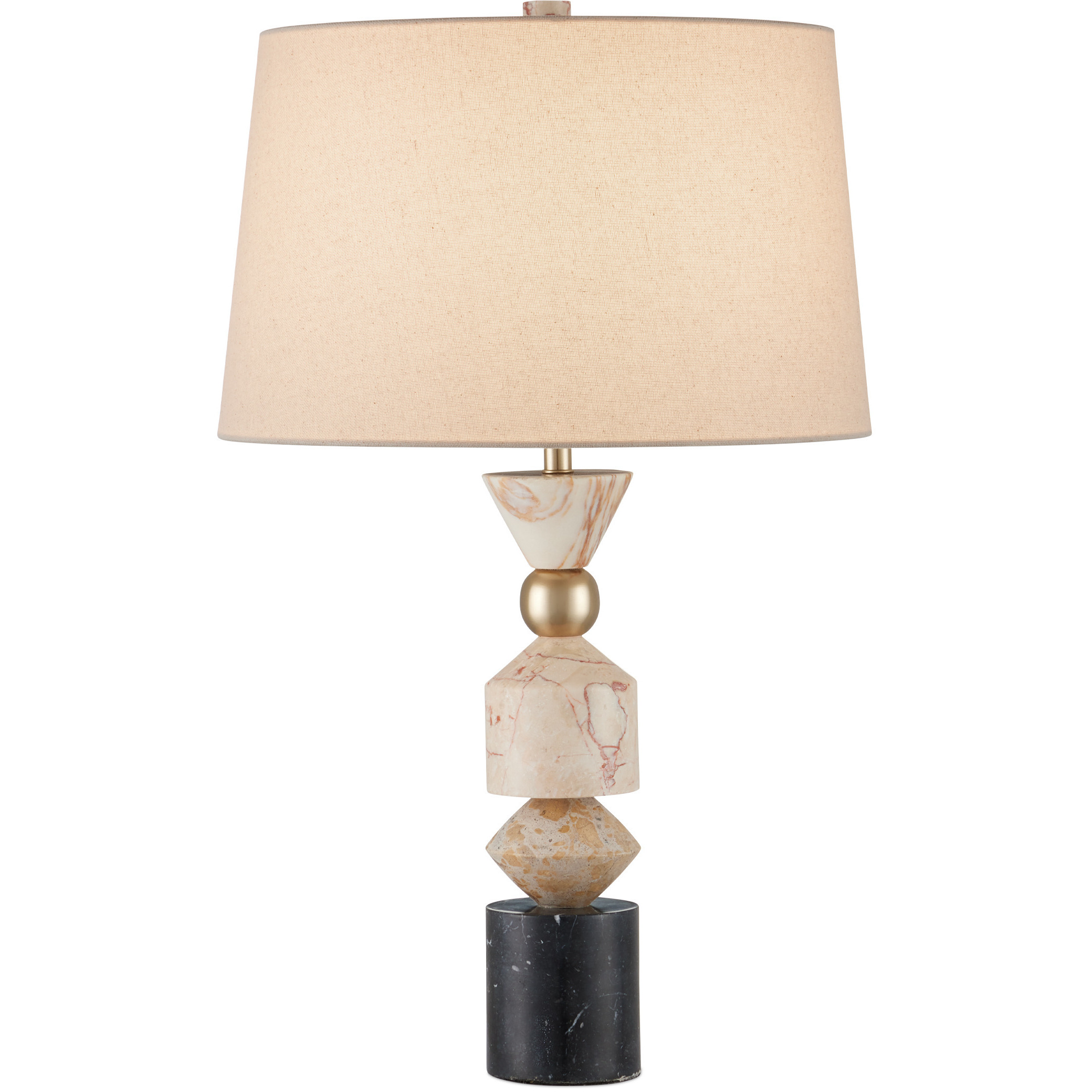 Seguso 28 inch 150 watt Natural and Black and Brass Table Lamp Portable Light