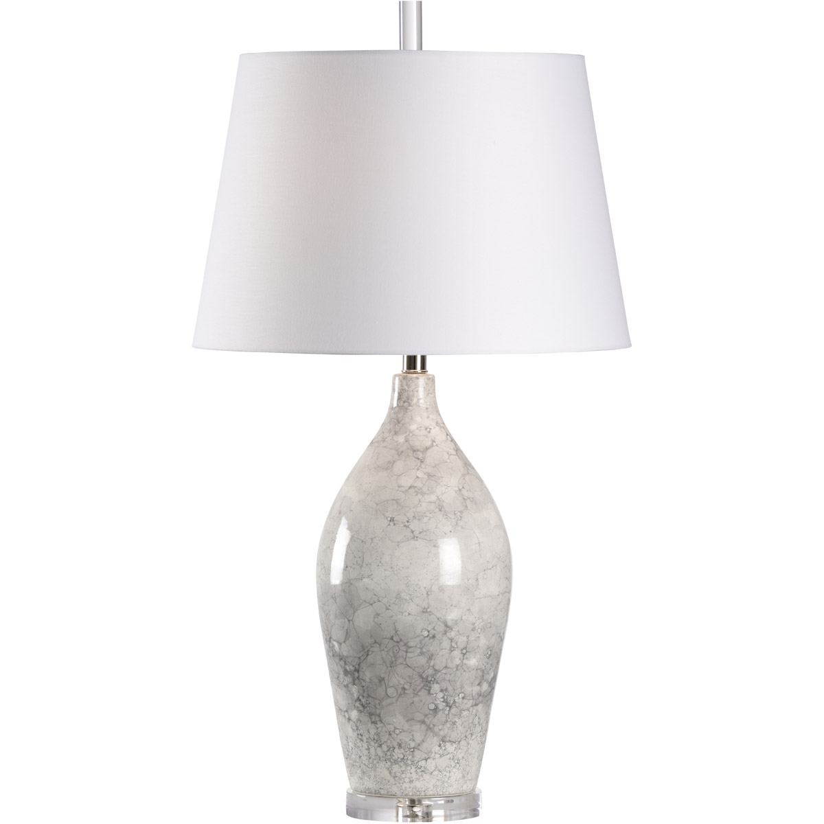 Wildwood 33.5 inch 100 watt Gray Glaze/Clear Table Lamp Portable Light