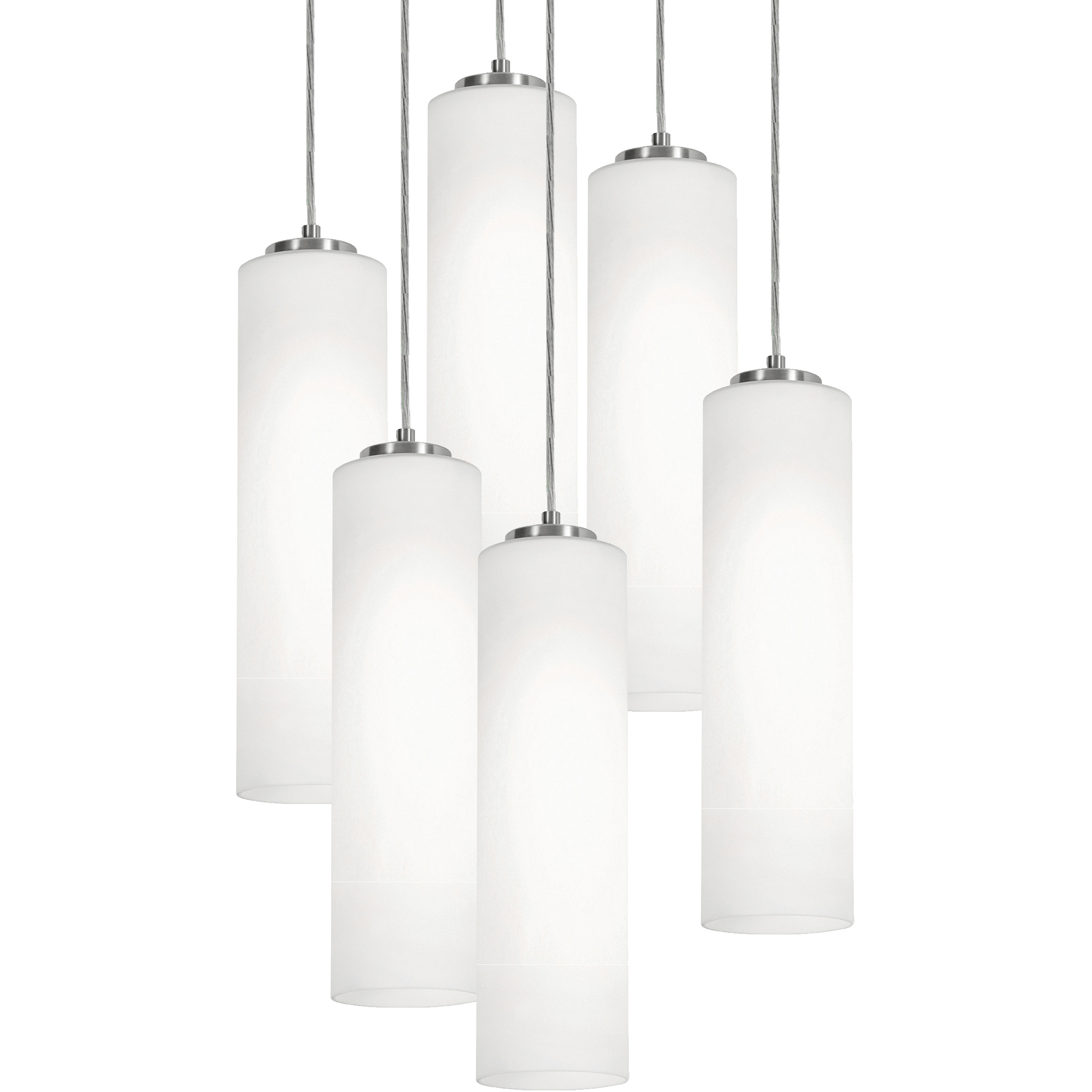 Leo 6 Light 24 inch Satin Nickel Multi-light Pendant Ceiling Light