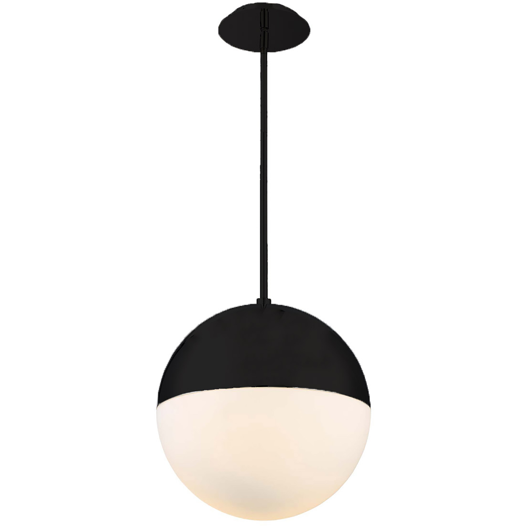 Punk LED 14 inch Black Pendant Ceiling Light in 3500K, 14in.