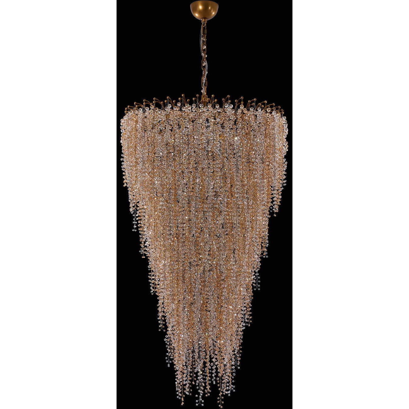 Fuji 36 Light 36 inch True Brass Pendant Ceiling Light