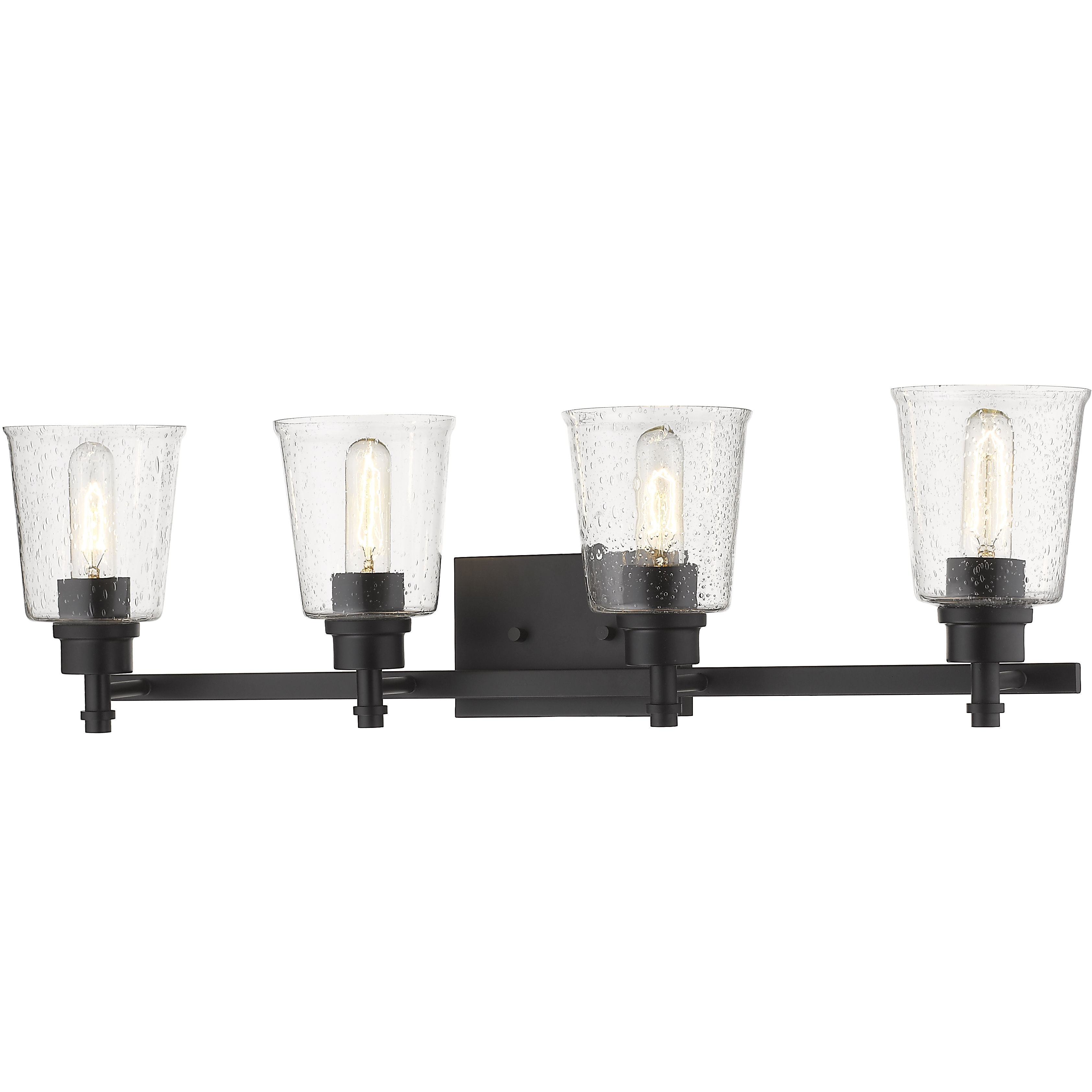 Bohin 4 Light 32 inch Matte Black Vanity Wall Light