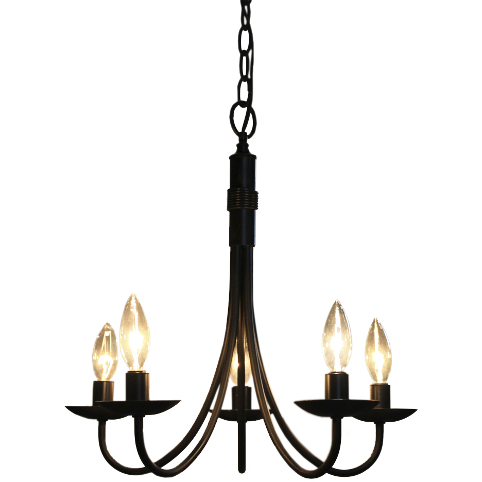 Black rod iron light fixtures hot sale