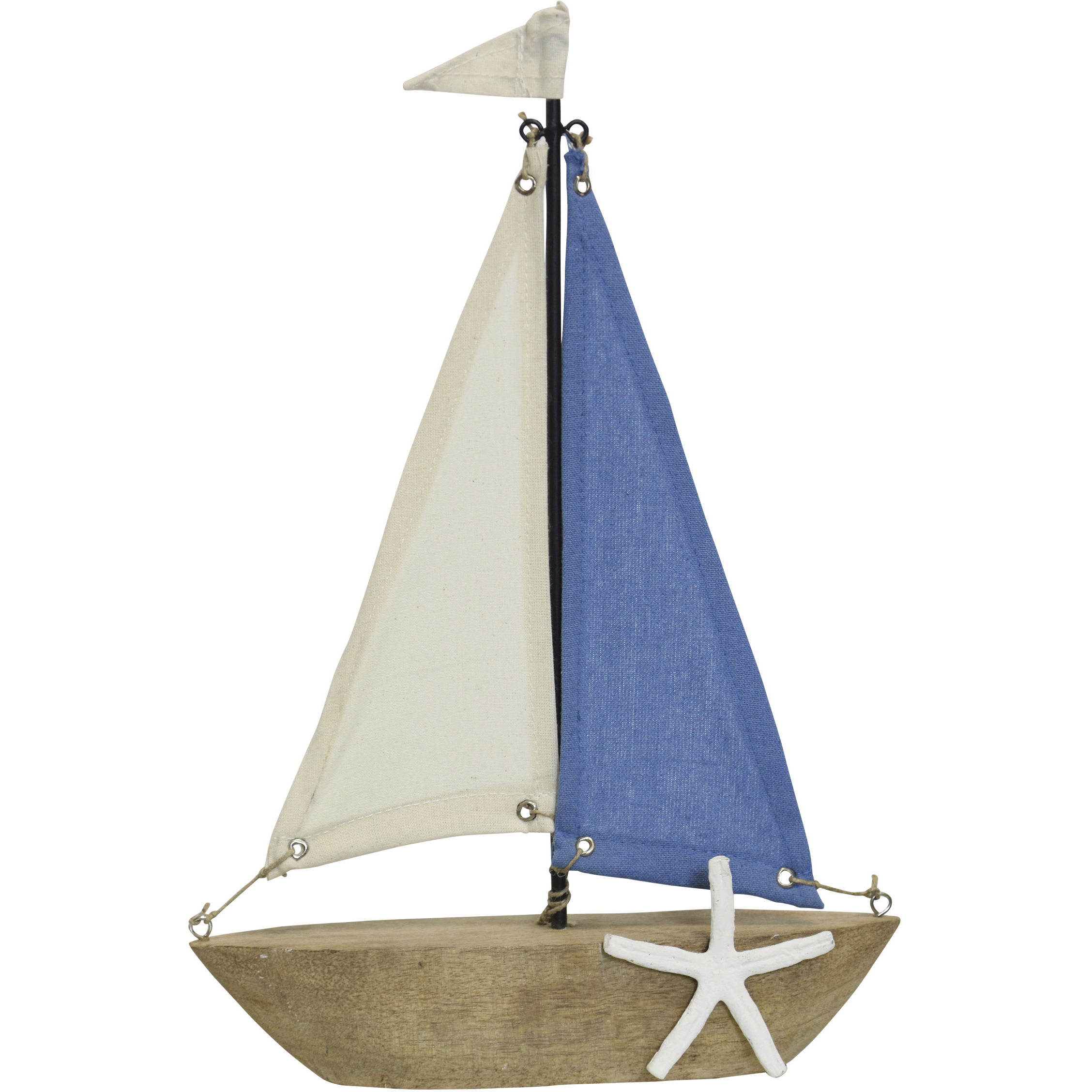 Arec Natural and White and Blue Decorative Object