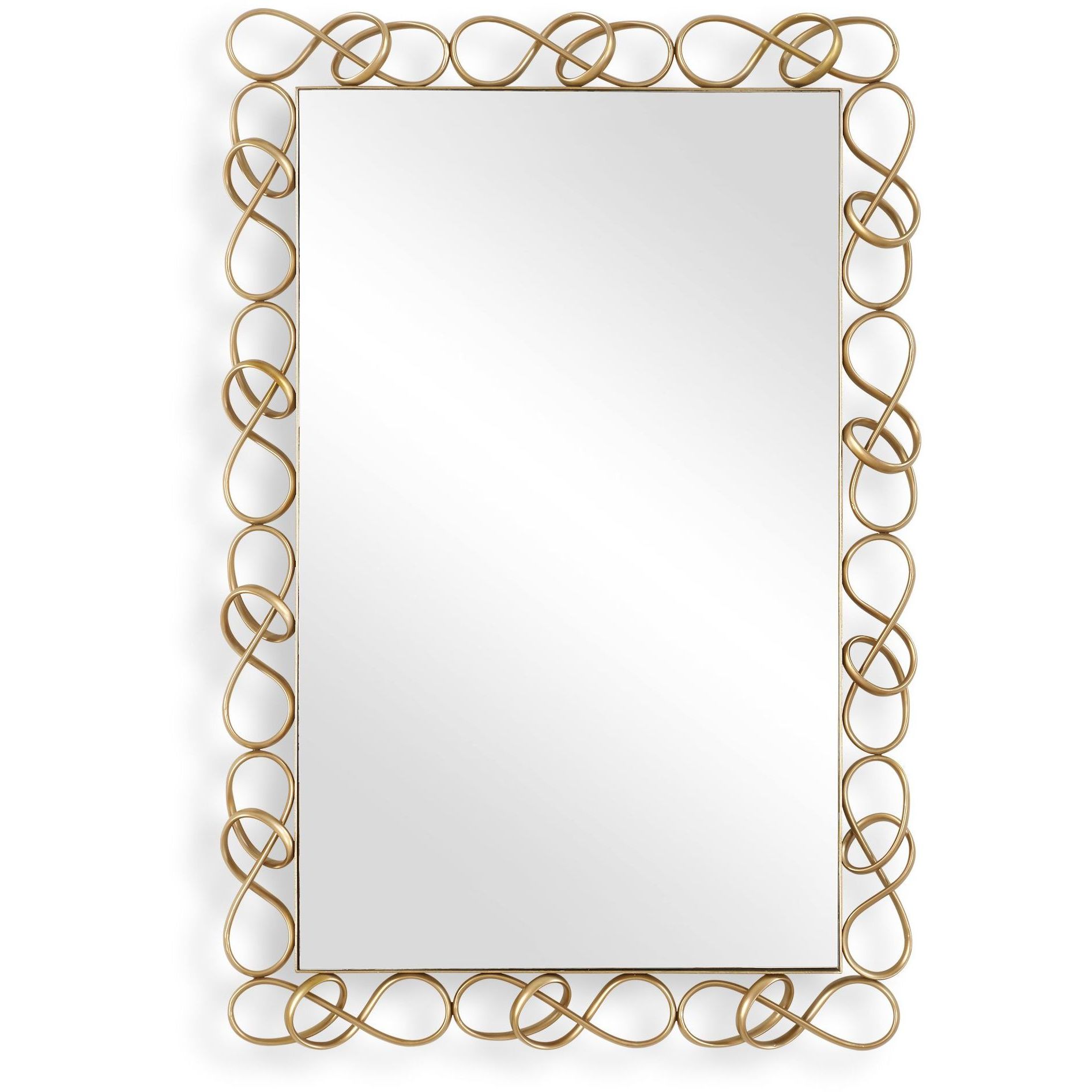 Twist It 45.25 X 29.25 inch Plated Antique Brass Mirror