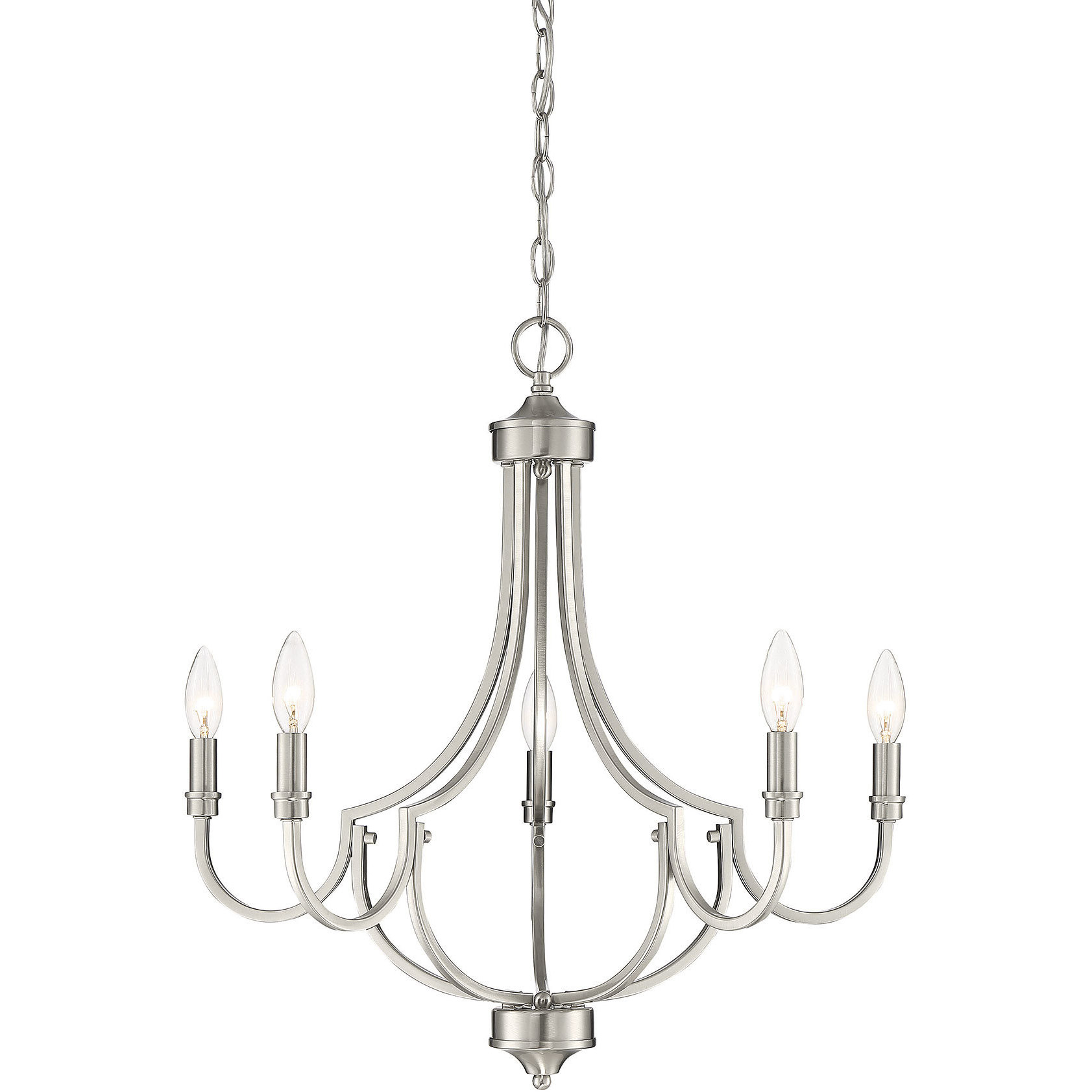 Auburn 5 Light 24 inch Satin Nickel Chandelier Ceiling Light, Essentials