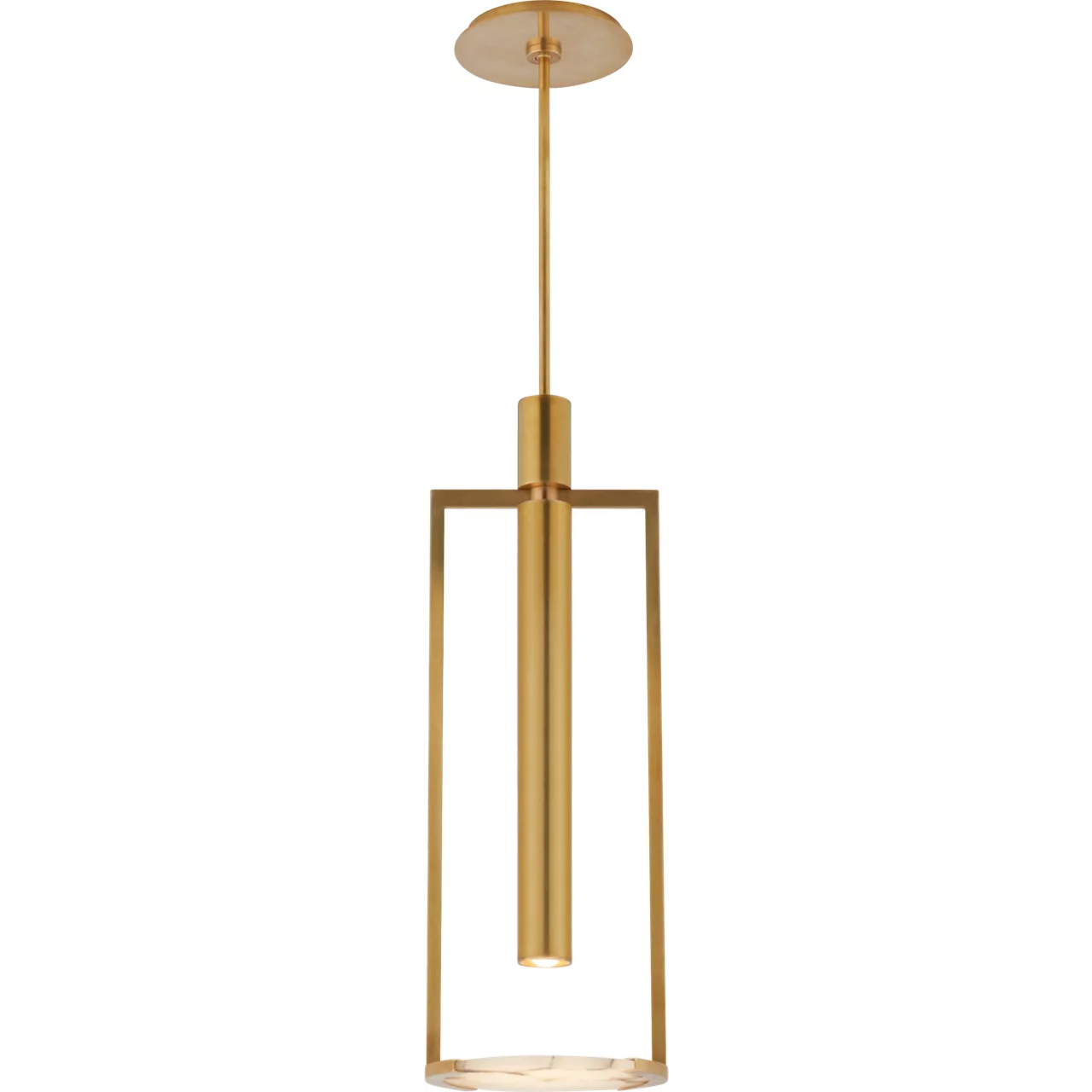 Kelly Wearstler Melange LED 10.25 inch Antique-Burnished Brass Floating Disc Pendant Ceiling Light, Medium