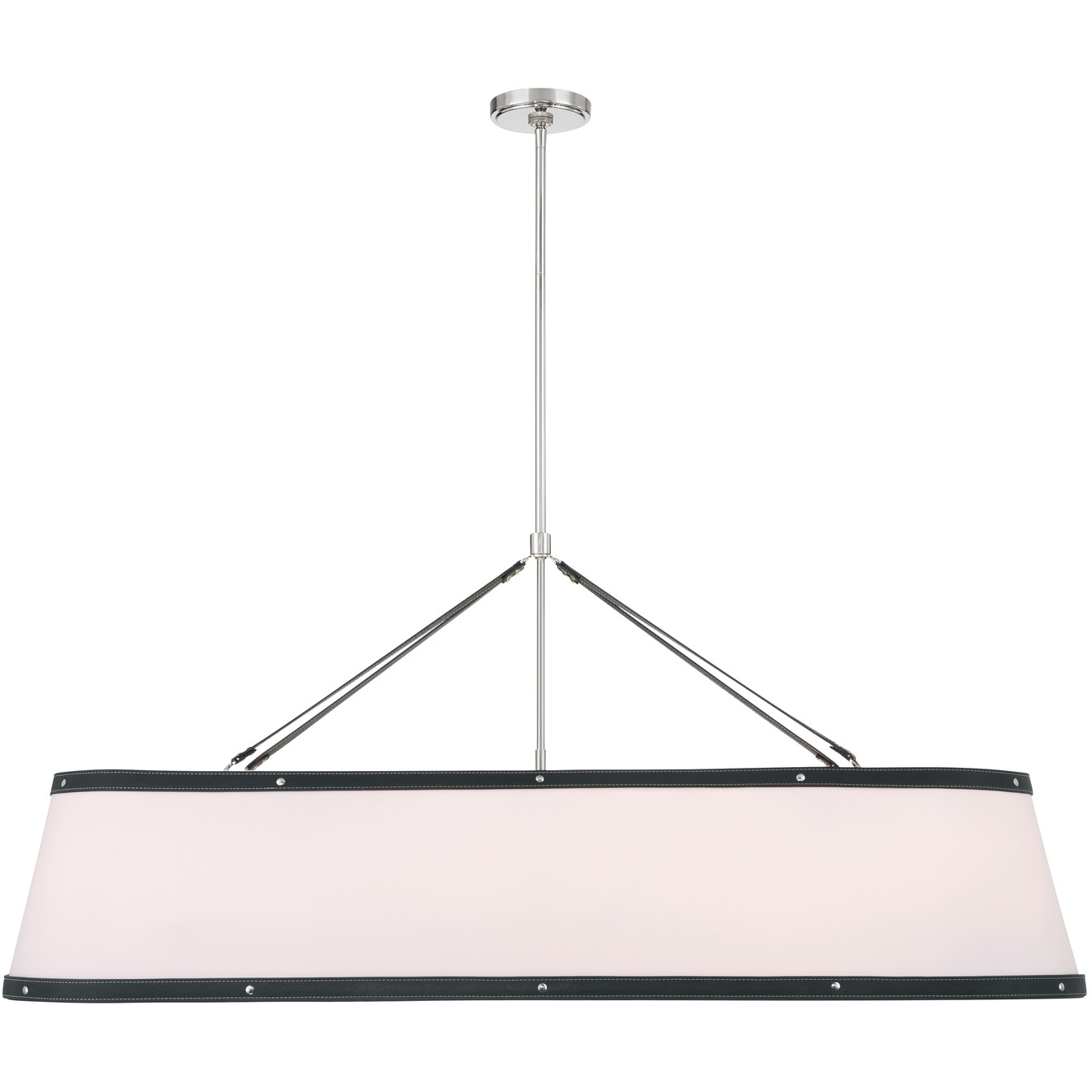 Callahan 6 Light 47.5 inch Polished Nickel Linear Chandelier Ceiling Light