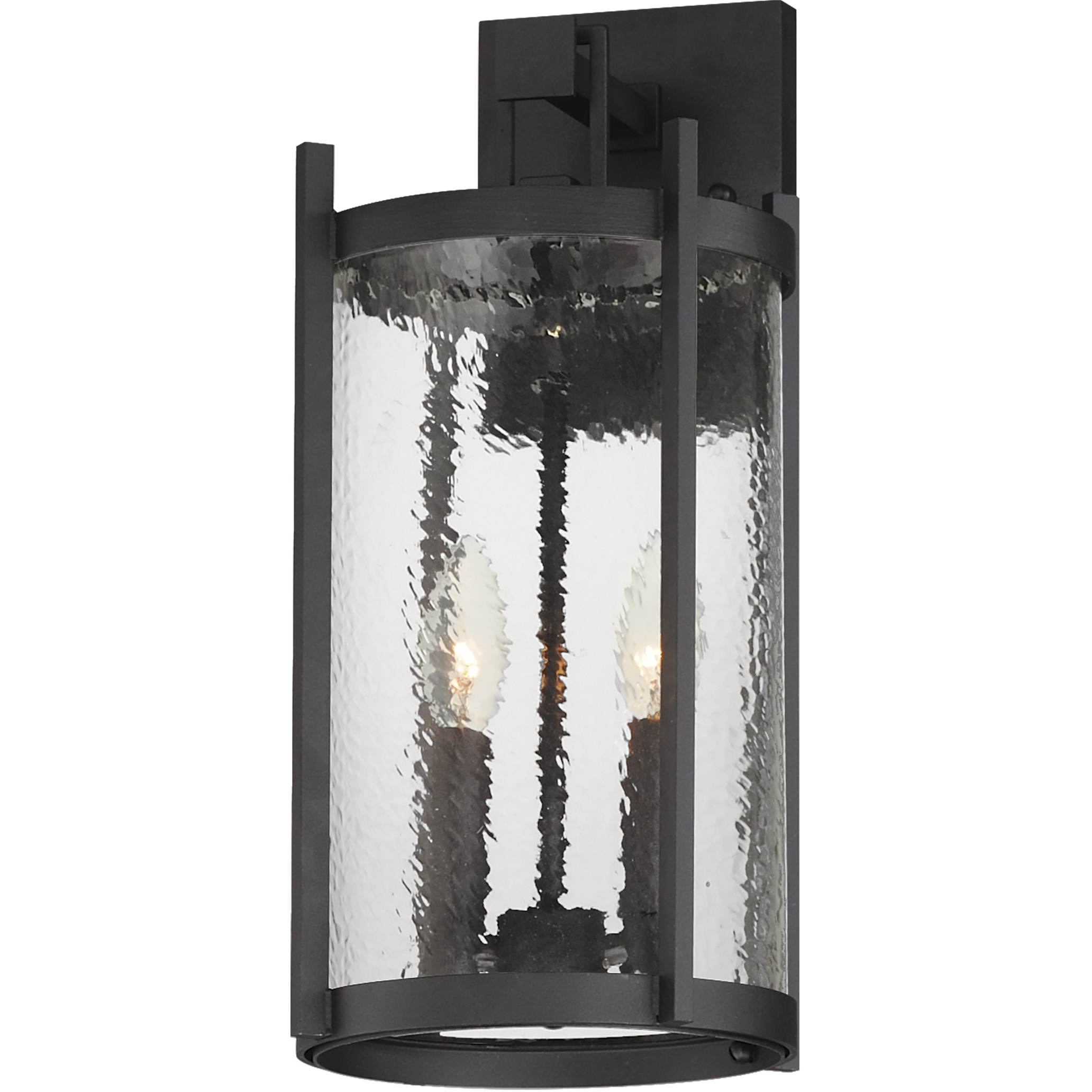 Belfry 2 Light 16 inch Black Outdoor Wall Mount in Hammer