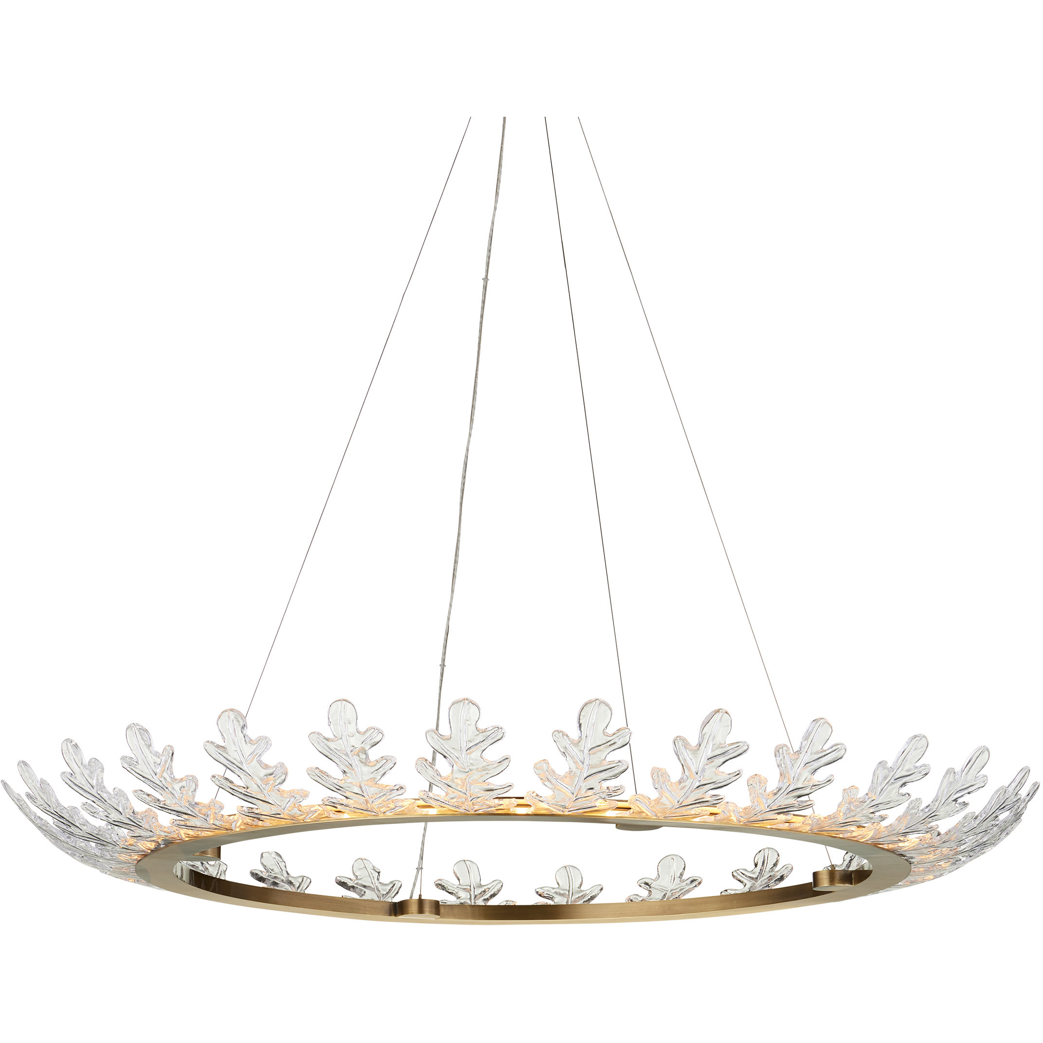 Oakwreath 1 Light 47 inch Polished Antique Brass Chandelier Ceiling Light