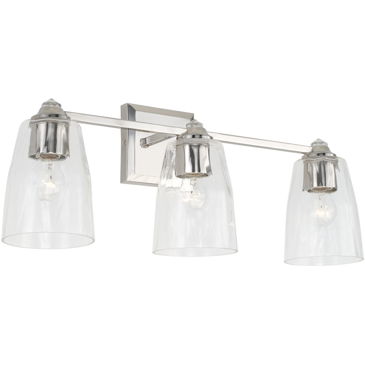 Laurent 3 Light 24 inch Polished Nickel Vanity Light Wall Light