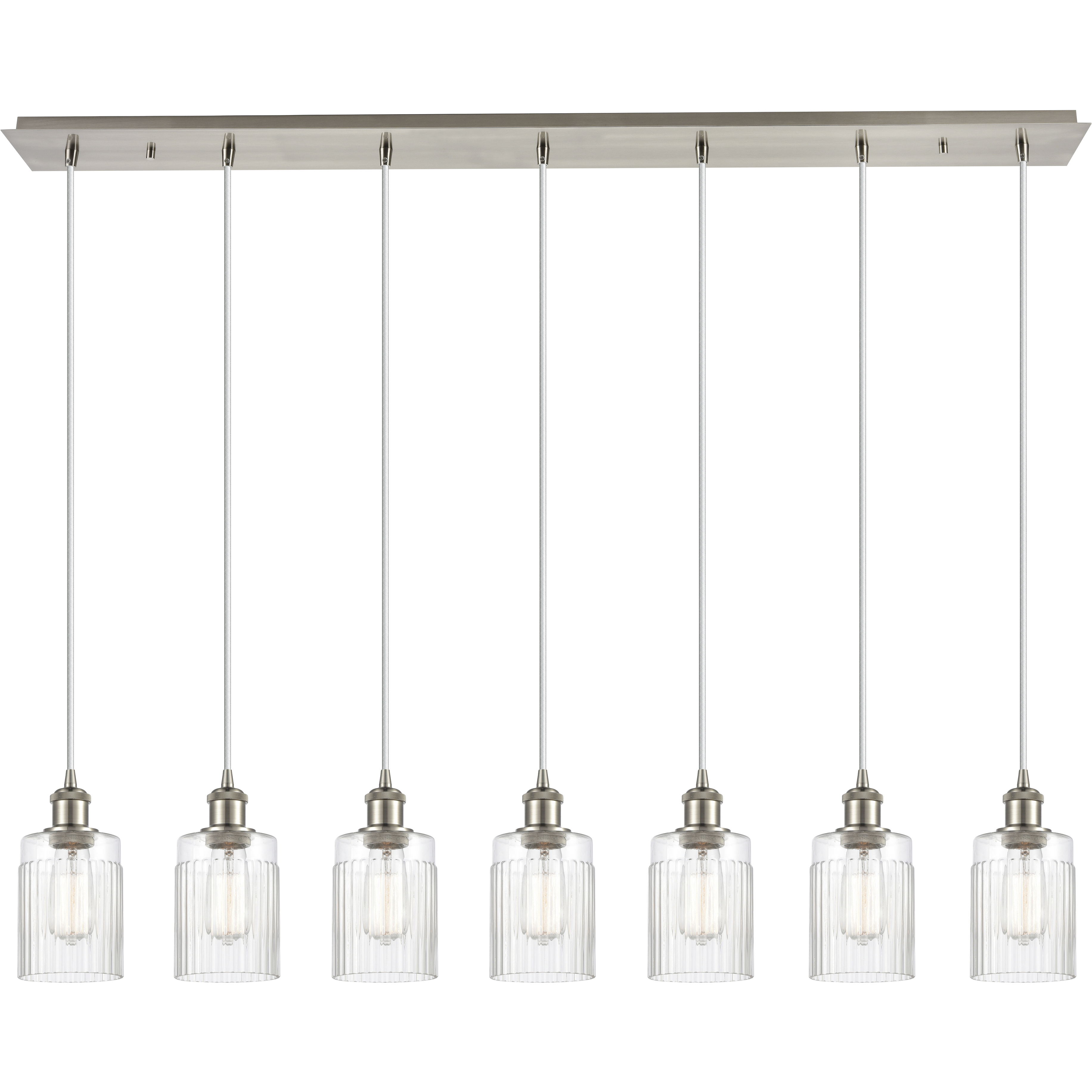 Ballston Hadley 7 Light 48 inch Brushed Satin Nickel Linear Pendant Ceiling Light