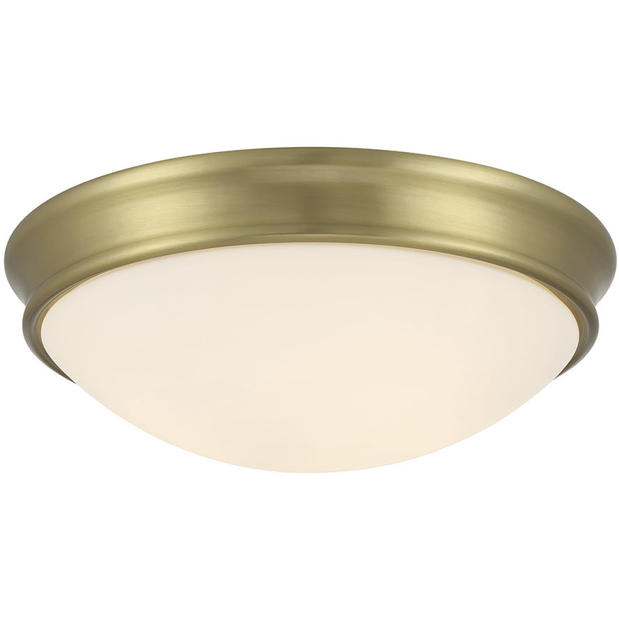 Baumann LED 12.5 inch Vintage Brass Flush Mount Ceiling Light