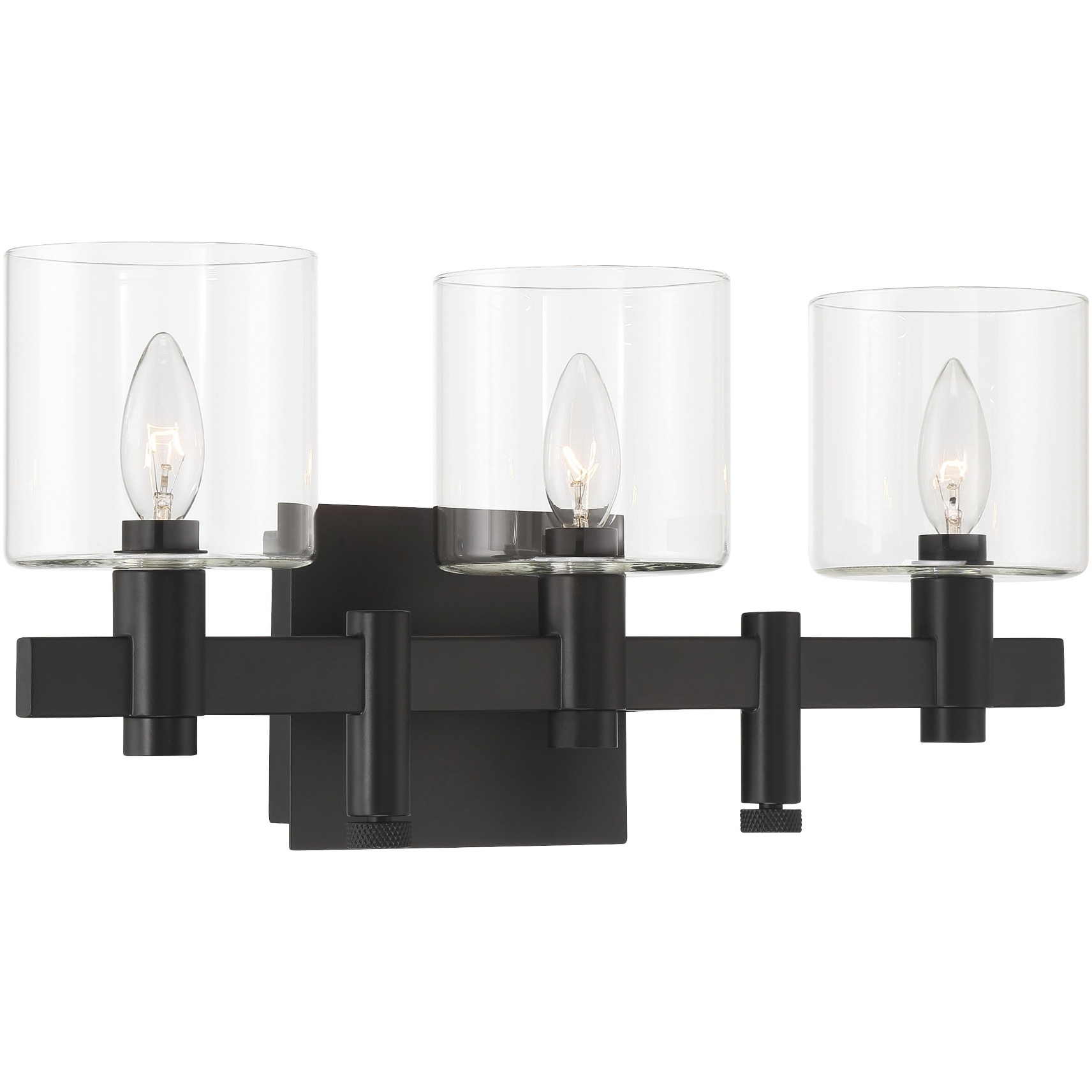 Decato 3 Light 21.25 inch Black Vanity Light Wall Light