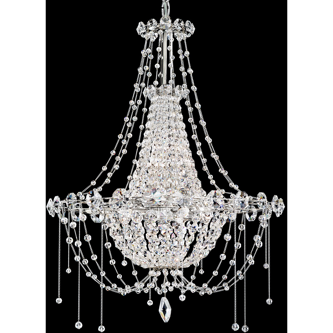 Signature Legacy Chrysalita 6 Light 18.5 inch Polished Stainless Steel Chandelier Ceiling Light