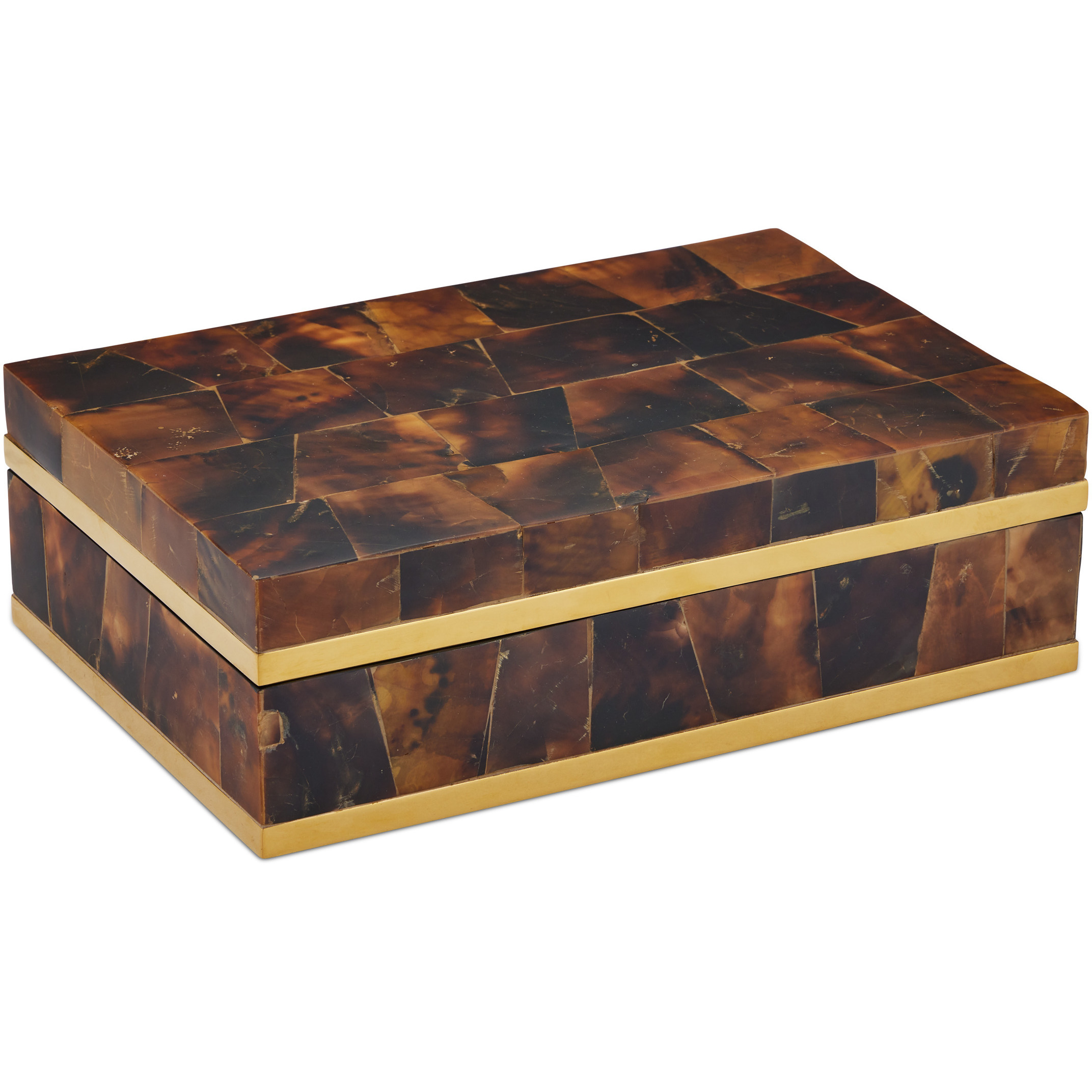 Casey 11 inch Natural and Brass and Black Box