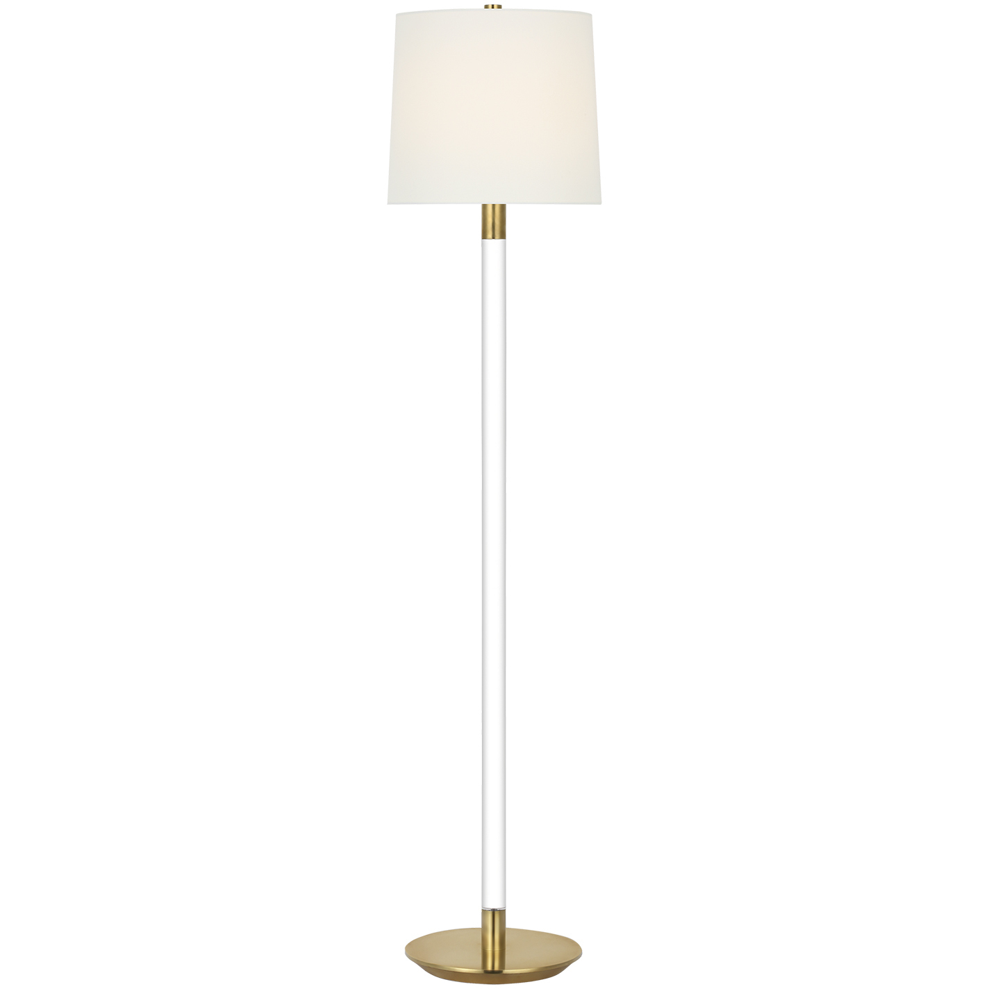 AERIN Riga 53 inch 4.6 watt Crystal and Hand-Rubbed Antique Brass Cordless Floor Lamp Portable Light