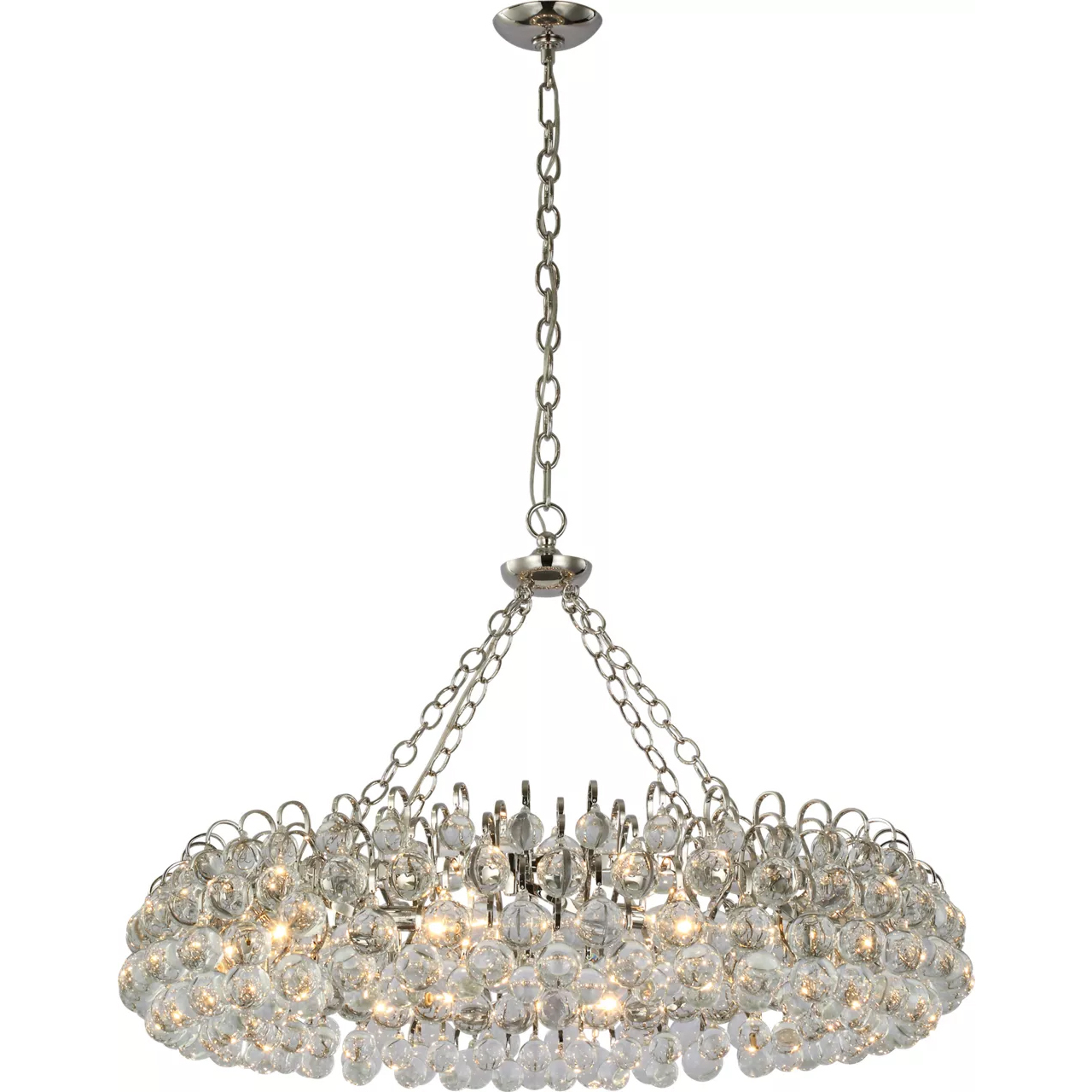 AERIN Bellvale LED 36.5 inch Polished Nickel Ring Chandelier Ceiling Light, Large