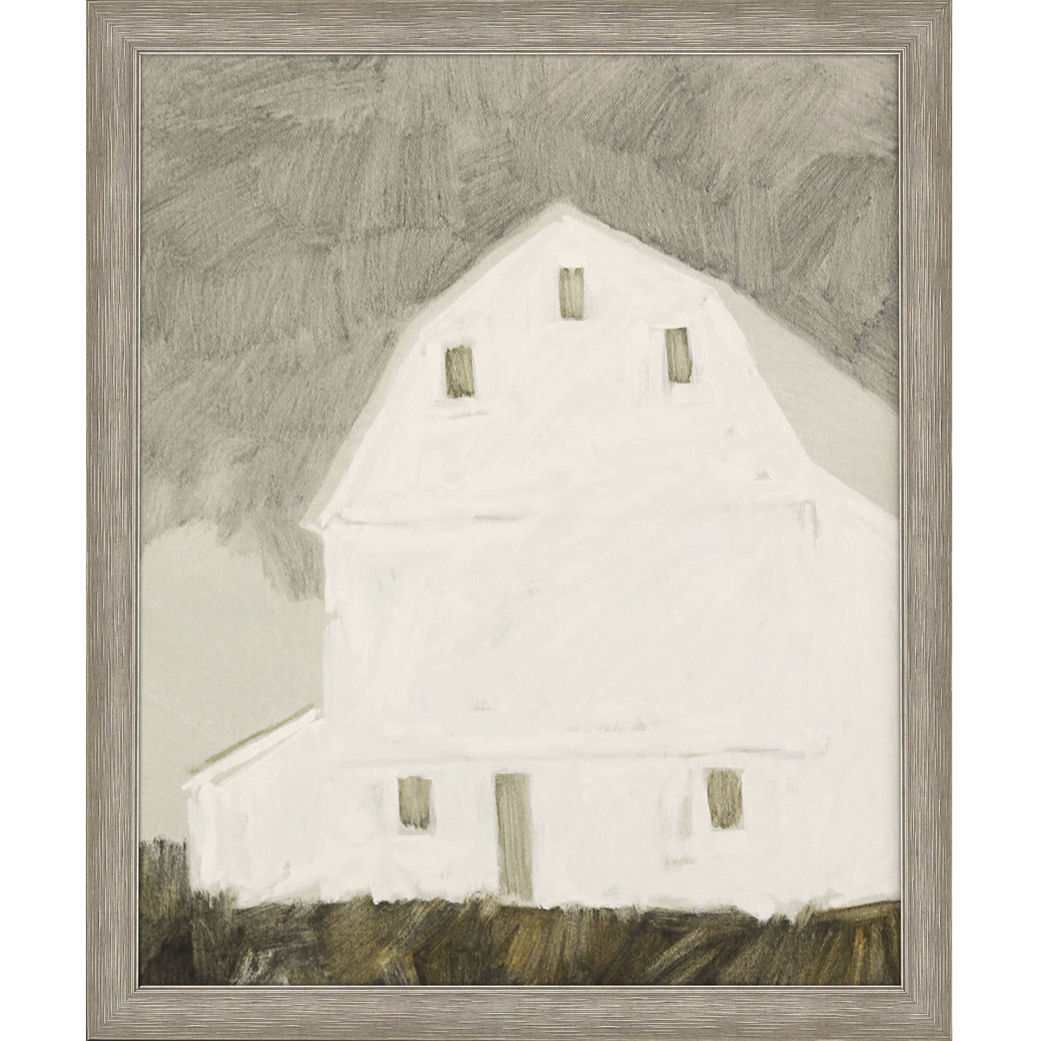 Simple Farmhouse Green and Beige and Multi and Neutral Framed Art