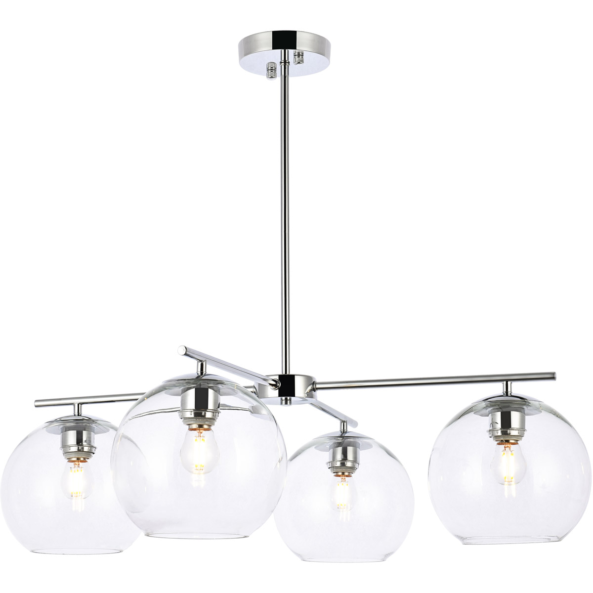 Opus 4 Light 30.7 inch Chrome Pendant Ceiling Light