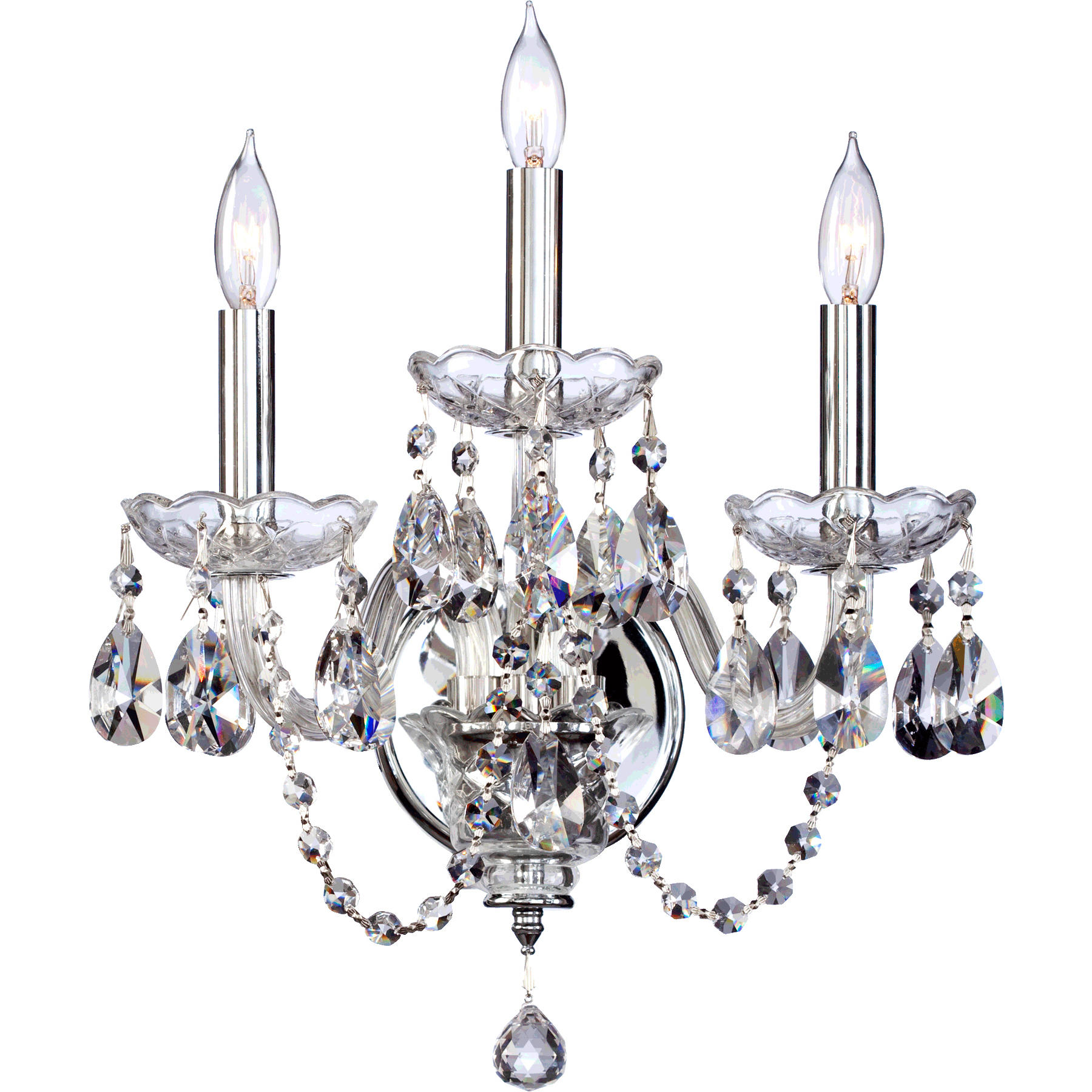Bohemian Katerina 3 Light 14 inch Chrome Wall Sconce Wall Light