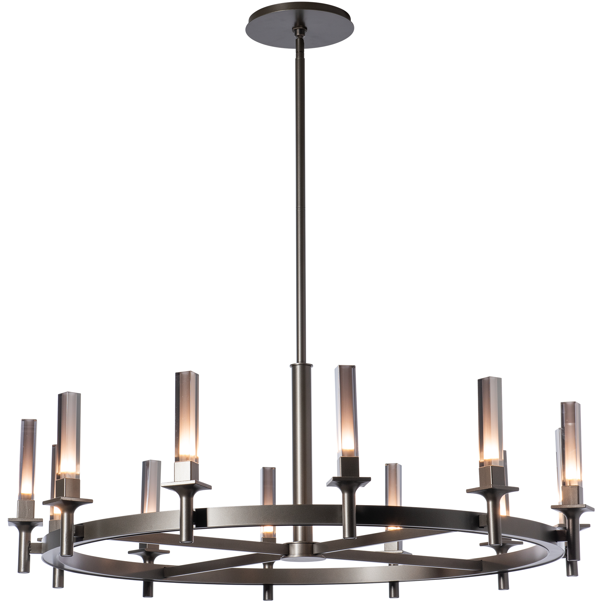 Windsor 12 Light 42.9 inch Black Chandelier Ceiling Light in Frosted