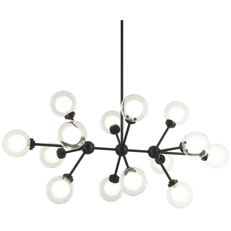Solaris 14 Light 22.63 inch Matte Black Pendant Ceiling Light