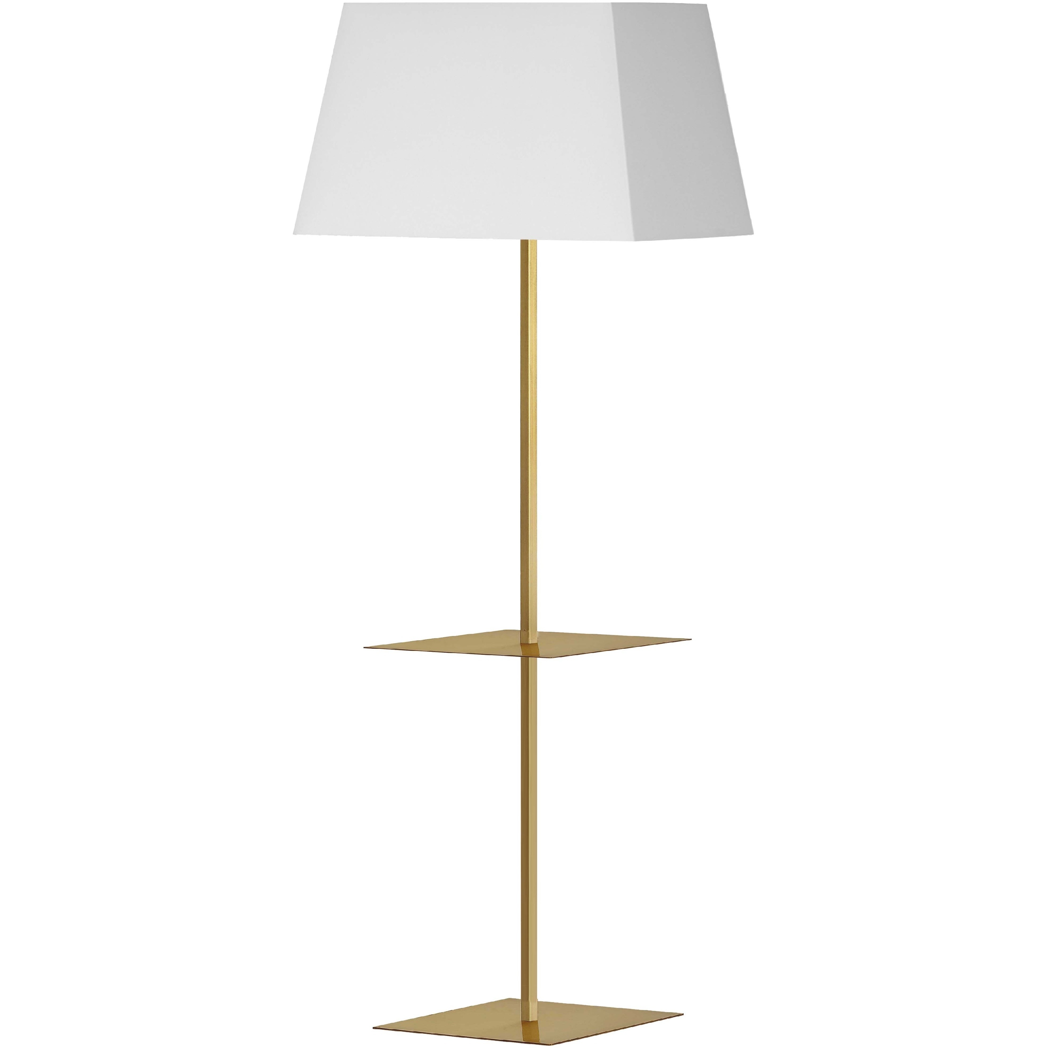 Gretchen 62.75 inch 150.00 watt Aged Brass Floor Lamp Portable Light, Square