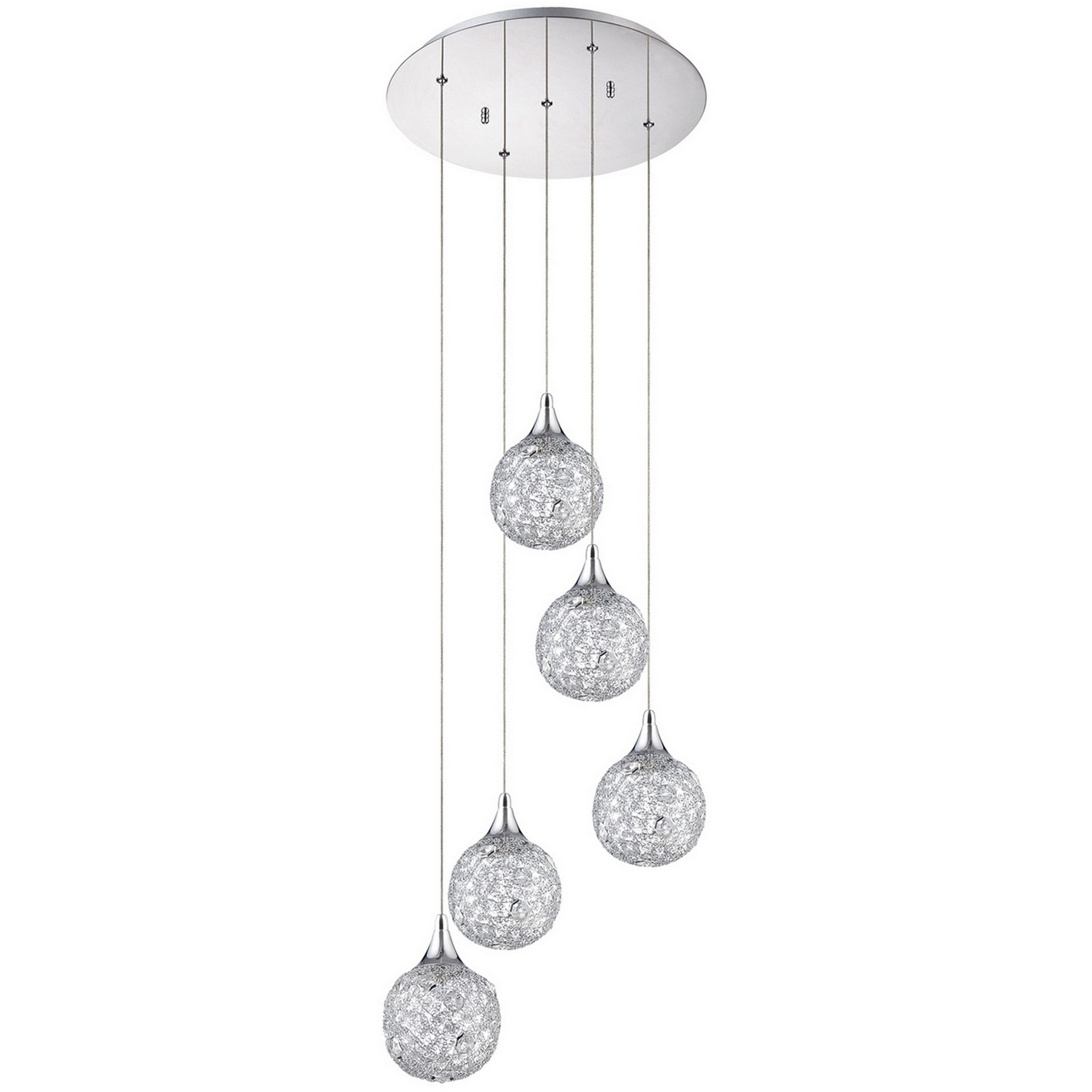 Solaro 5 Light 16 inch Chrome Pendant Ceiling Light