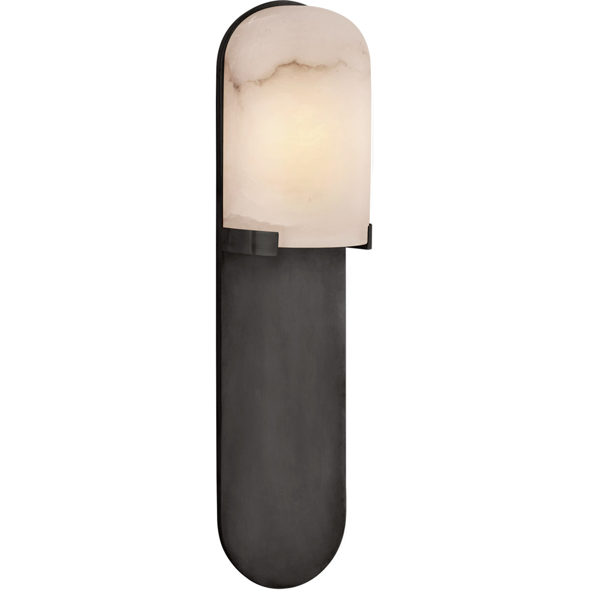 Kelly Wearstler Melange LED 4.5 inch Bronze Elongated Pill Sconce Wall Light, Medium