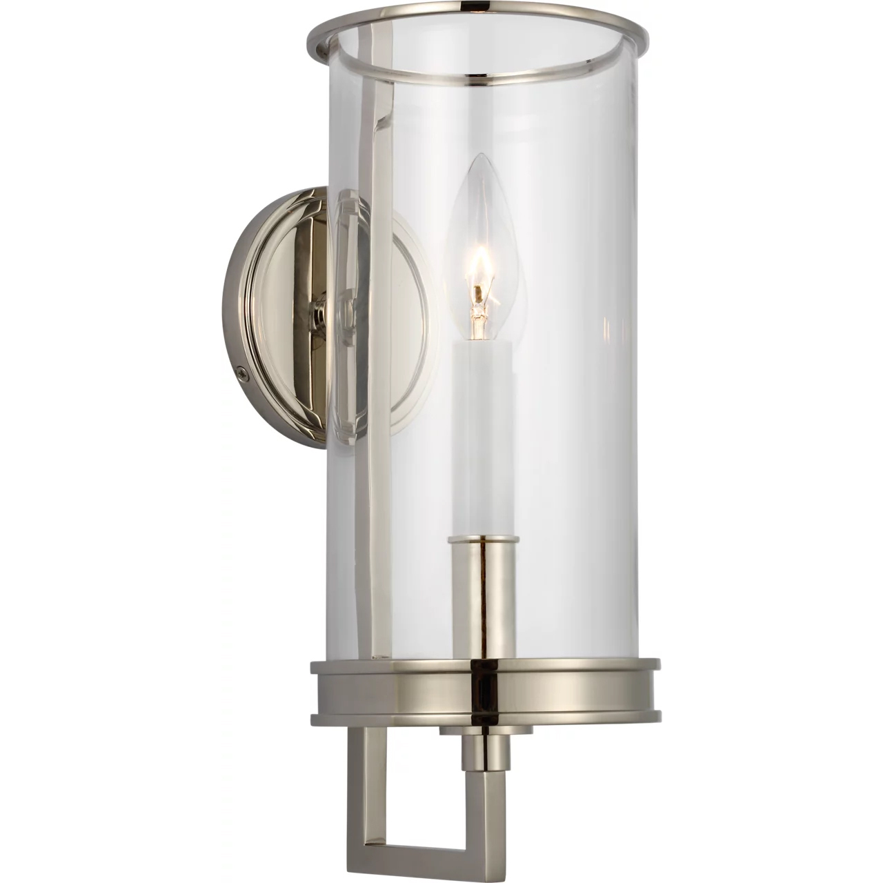 Visual Comfort Signature Collection Chapman & Myers Glendon LED 5.75 inch Polished Nickel Hurricane Wall Sconce Wall Light, Small CHD2610PN-CG - Open Box