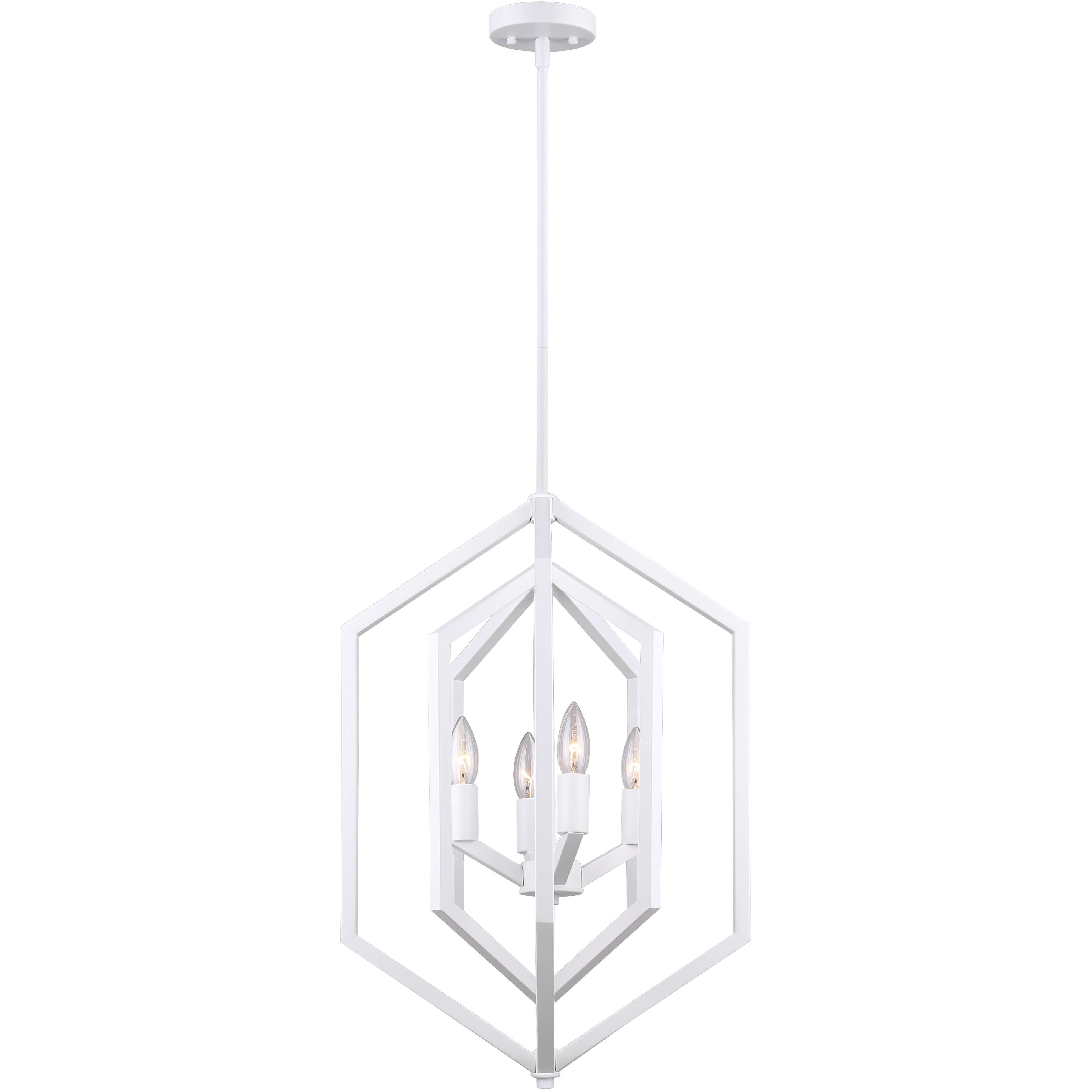 Netto 4 Light 16 inch Matte White Chandelier Ceiling Light