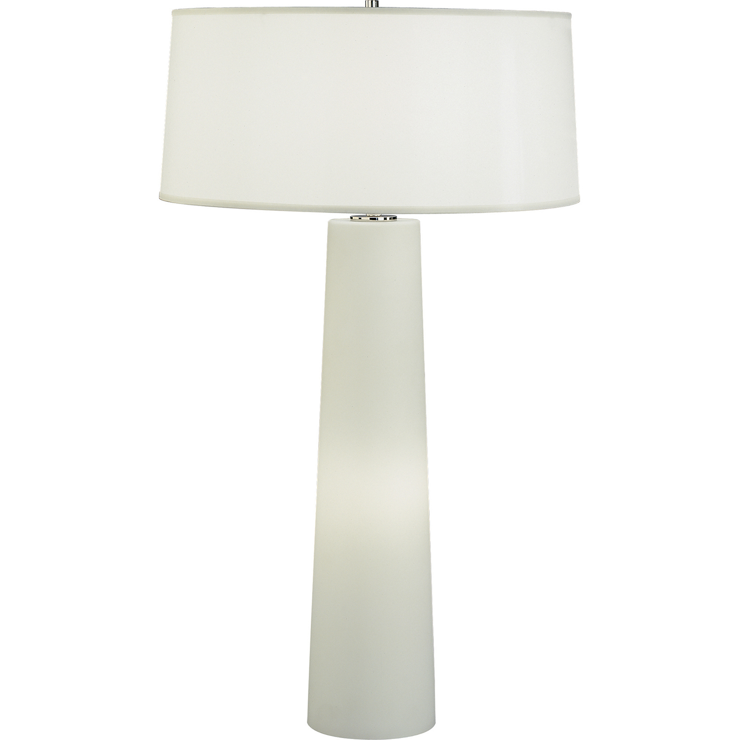 Rico Espinet Olinda 34 inch 150 watt Frosted White Cased Glass Table Lamp Portable Light in White Organza, with Night Light
