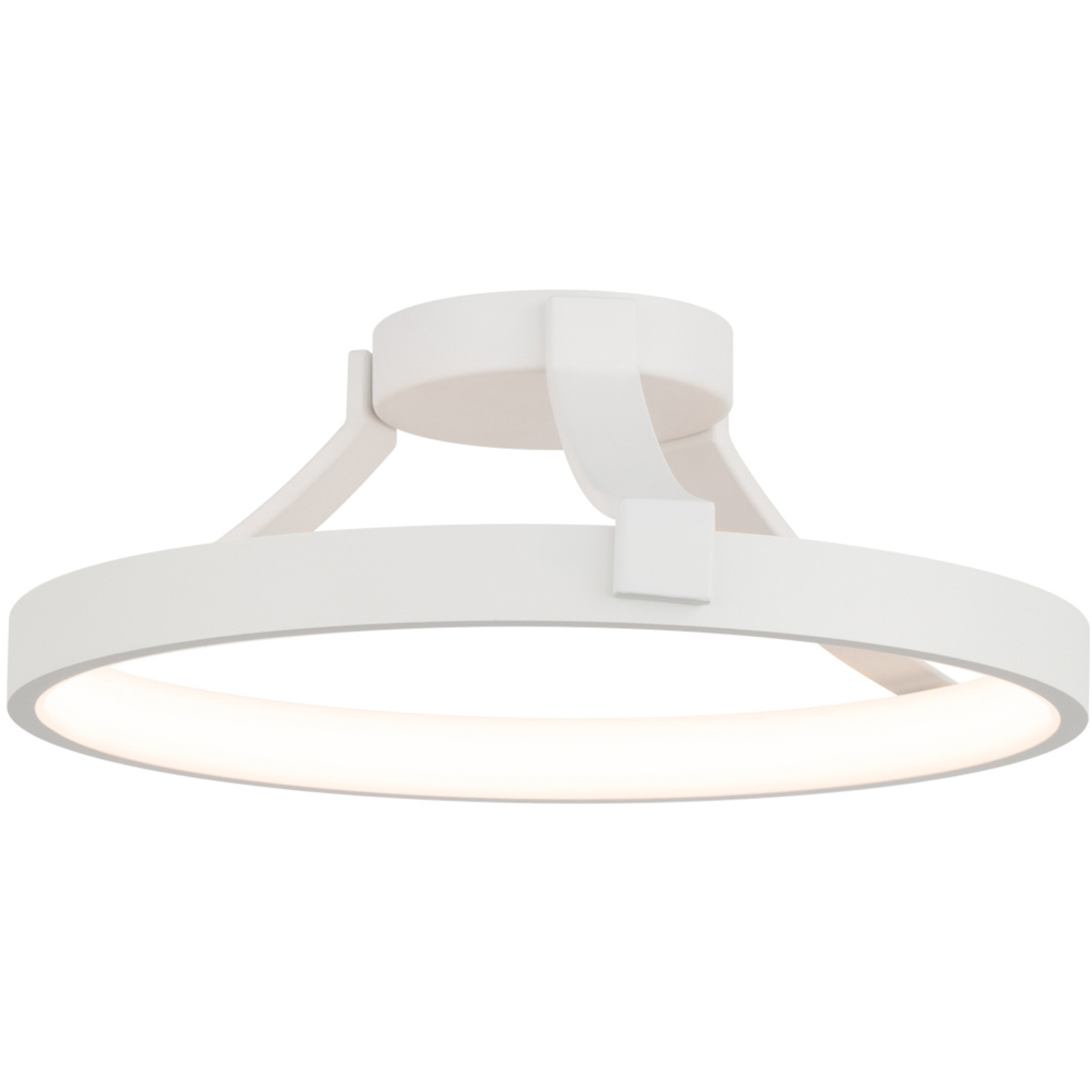 Chaucer LED 16 inch Black Semi-Flush Mount Ceiling Light, dweLED