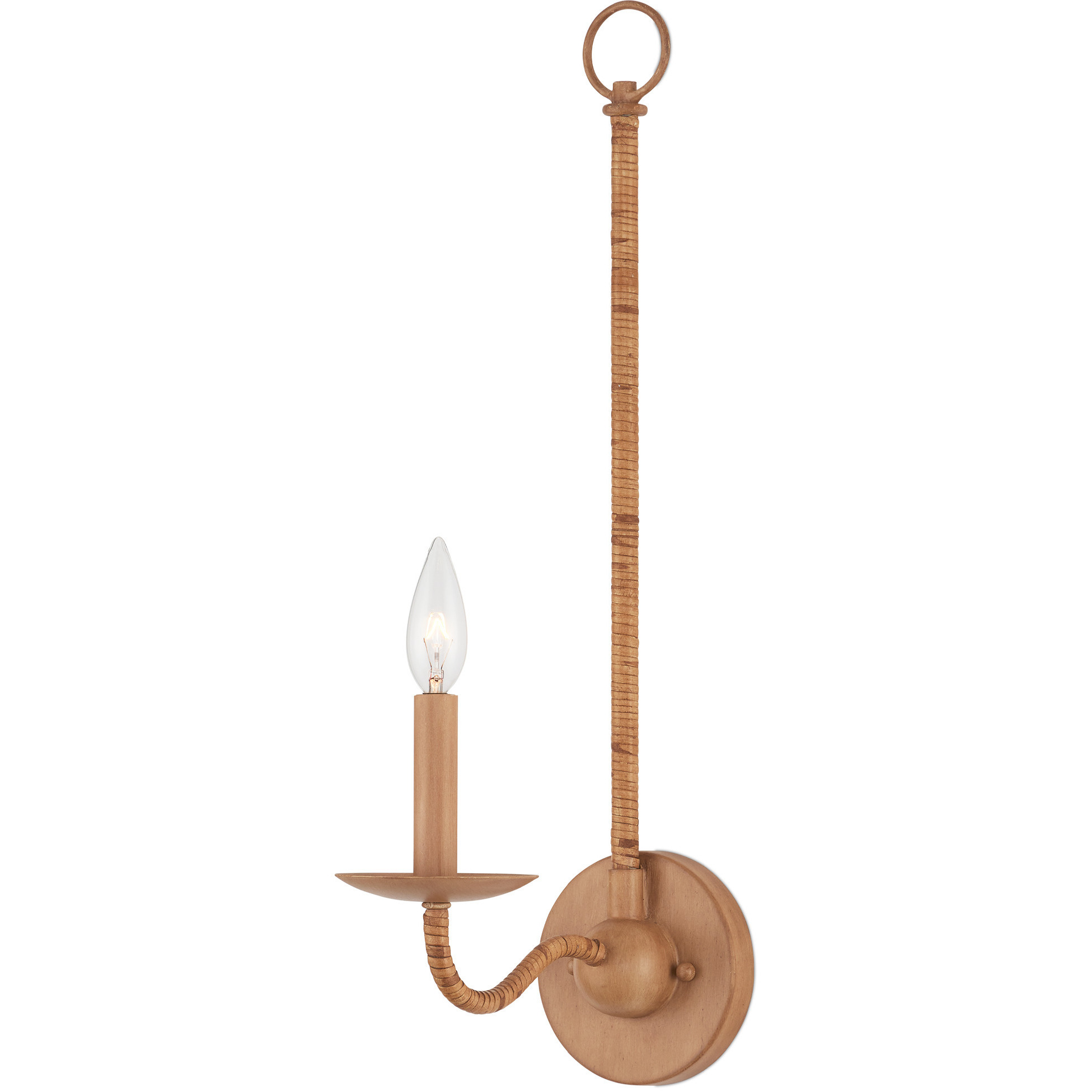 Saxon 1 Light 5 inch Saddle Tan Wall Sconce Wall Light