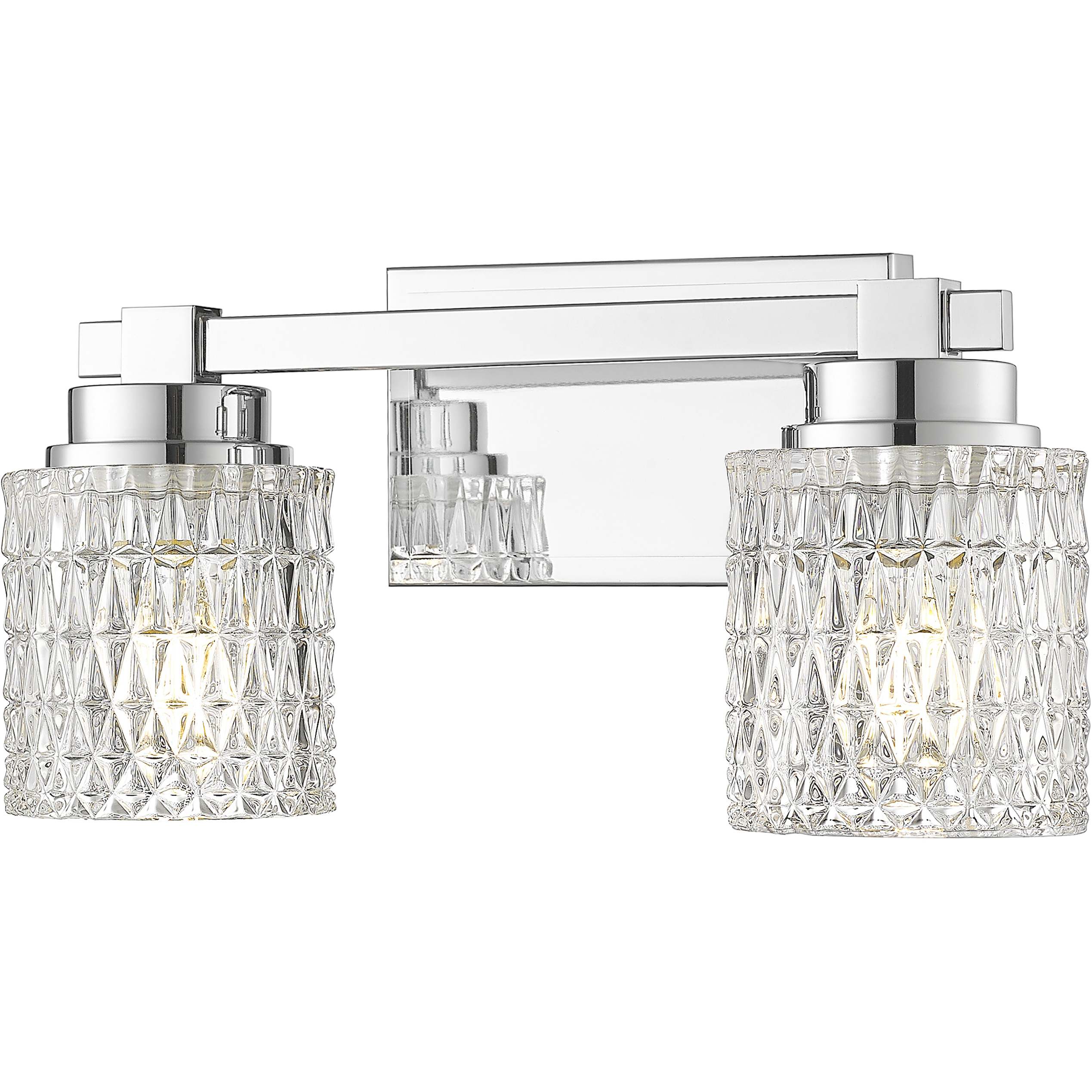 Jacqueline 2 Light 15.75 inch Chrome Bathroom Vanity Wall Light