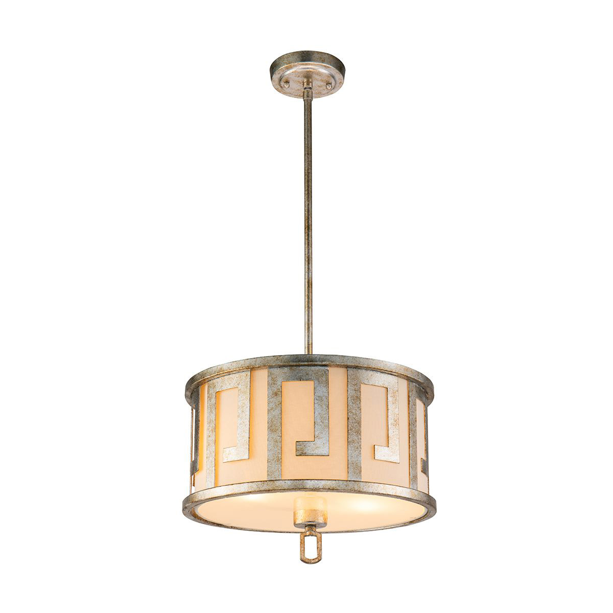 Lemuria 2 Light 15 inch Antique Silver Pendant Ceiling Light, Gilded Nola