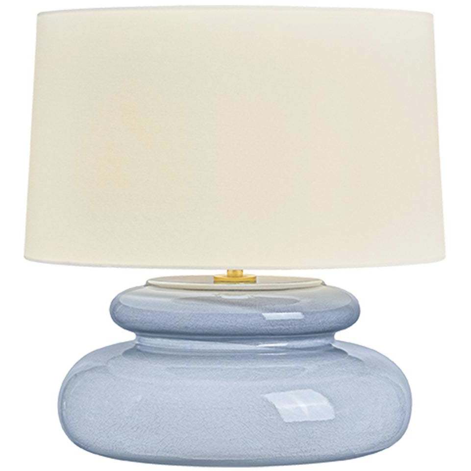 Pia 20 inch 15 watt Aged Brass and Ceramic Chateau Crackle Table Lamp Portable Light