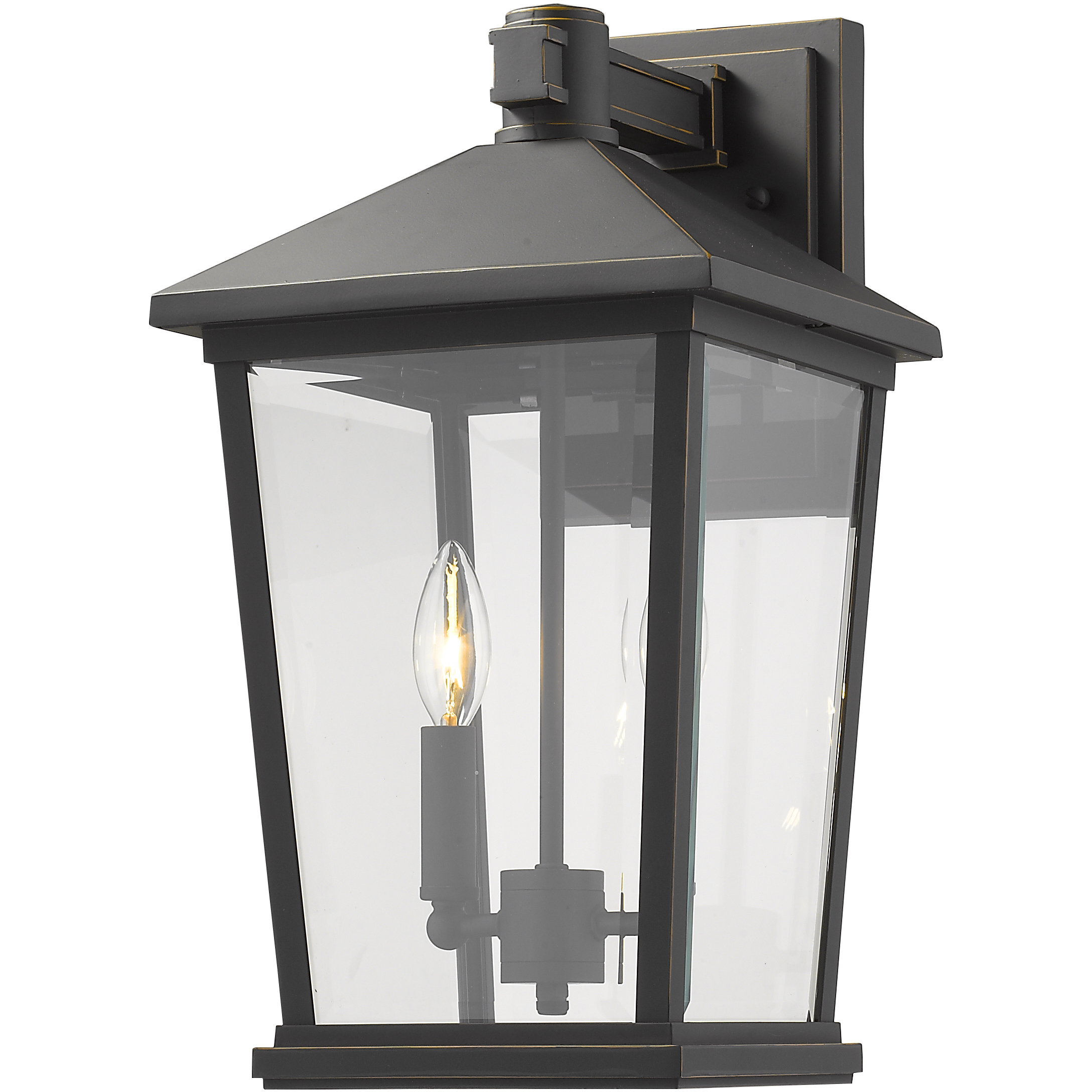 Beacon 2 Light 17.75 inch Oil Rubbed Bronze Outdoor Wall Light