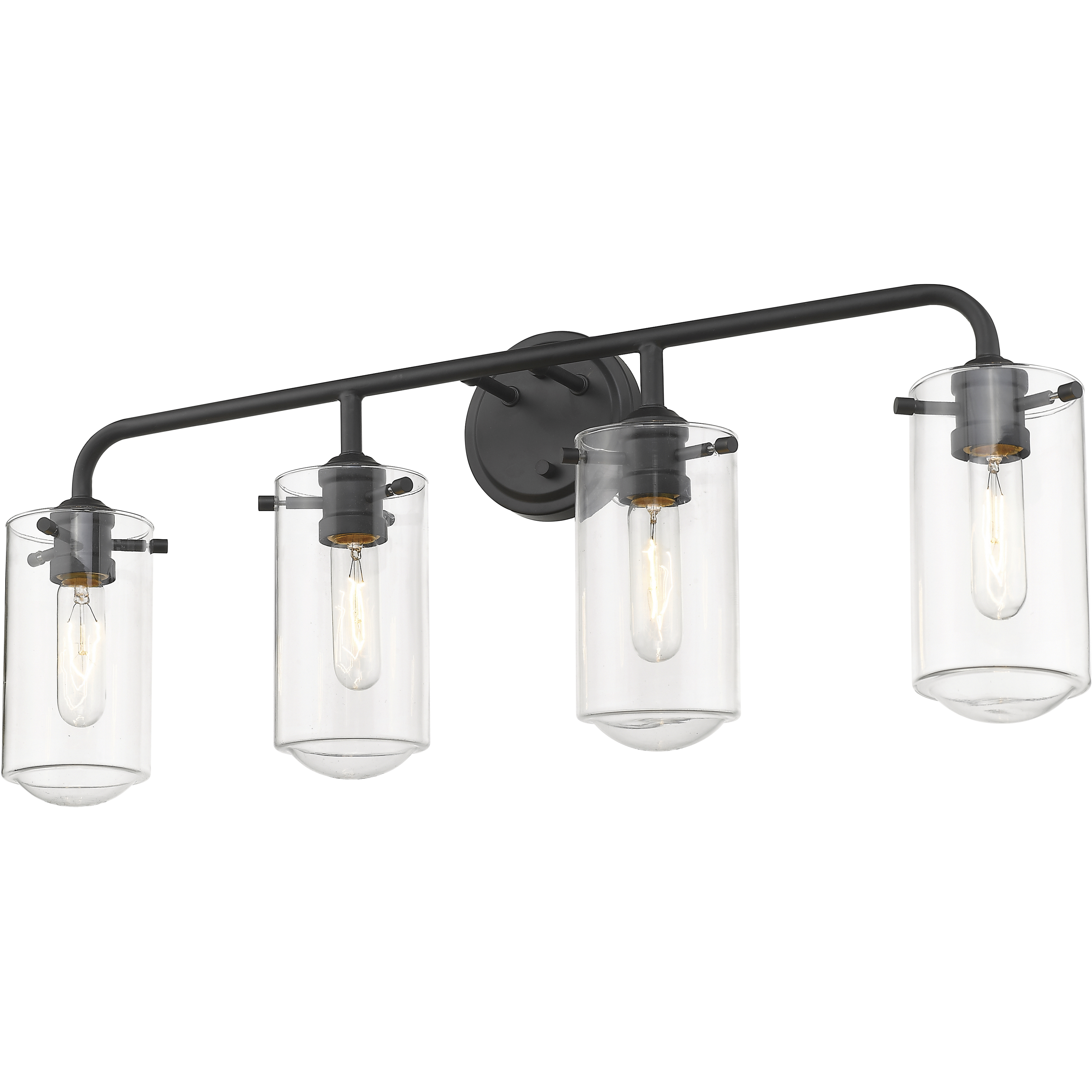 Delaney 4 Light 30 inch Matte Black Vanity Wall Light